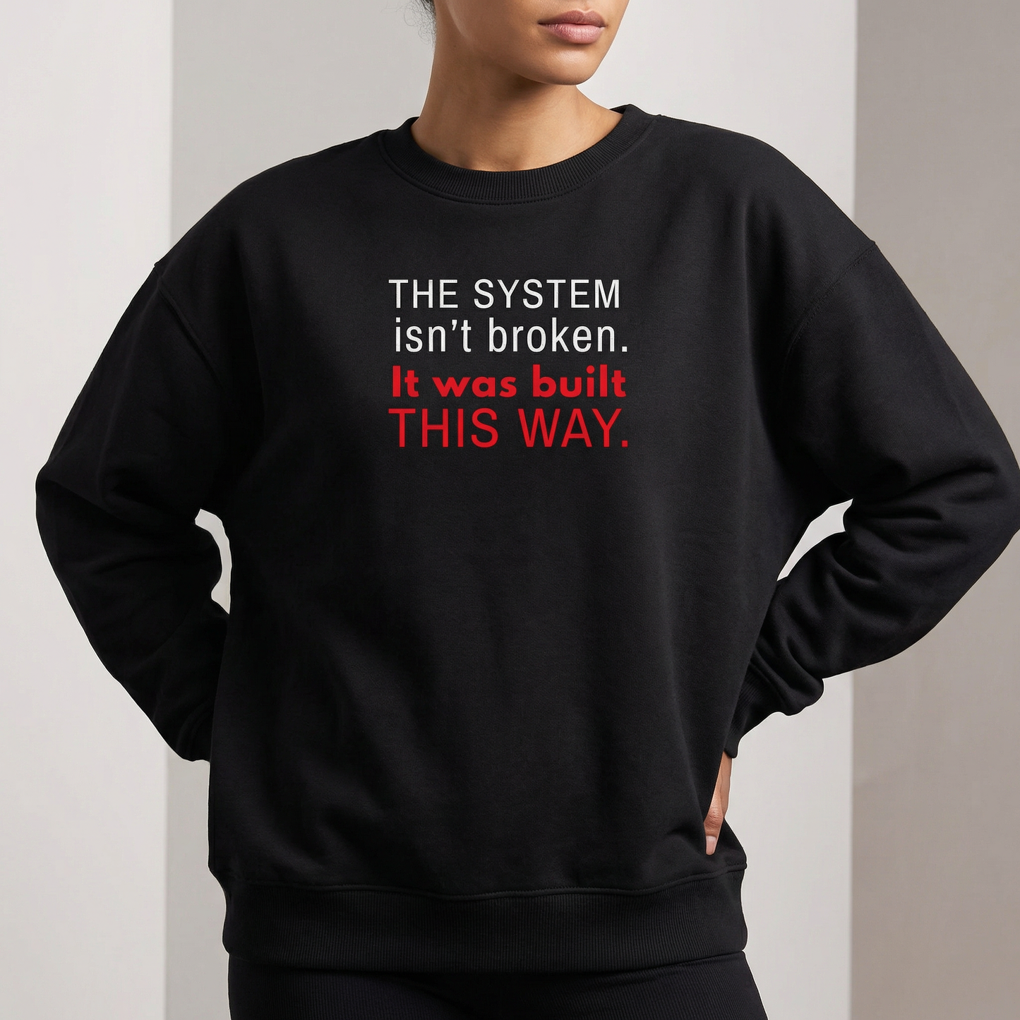 Broken System | Stay Woke Unisex organic oversized sweatshirt
