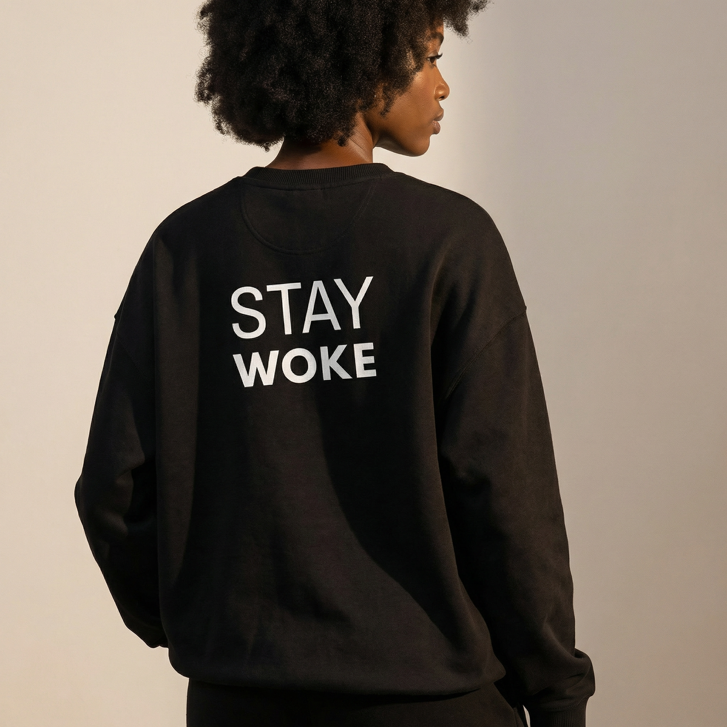 Broken System | Stay Woke Unisex organic oversized sweatshirt