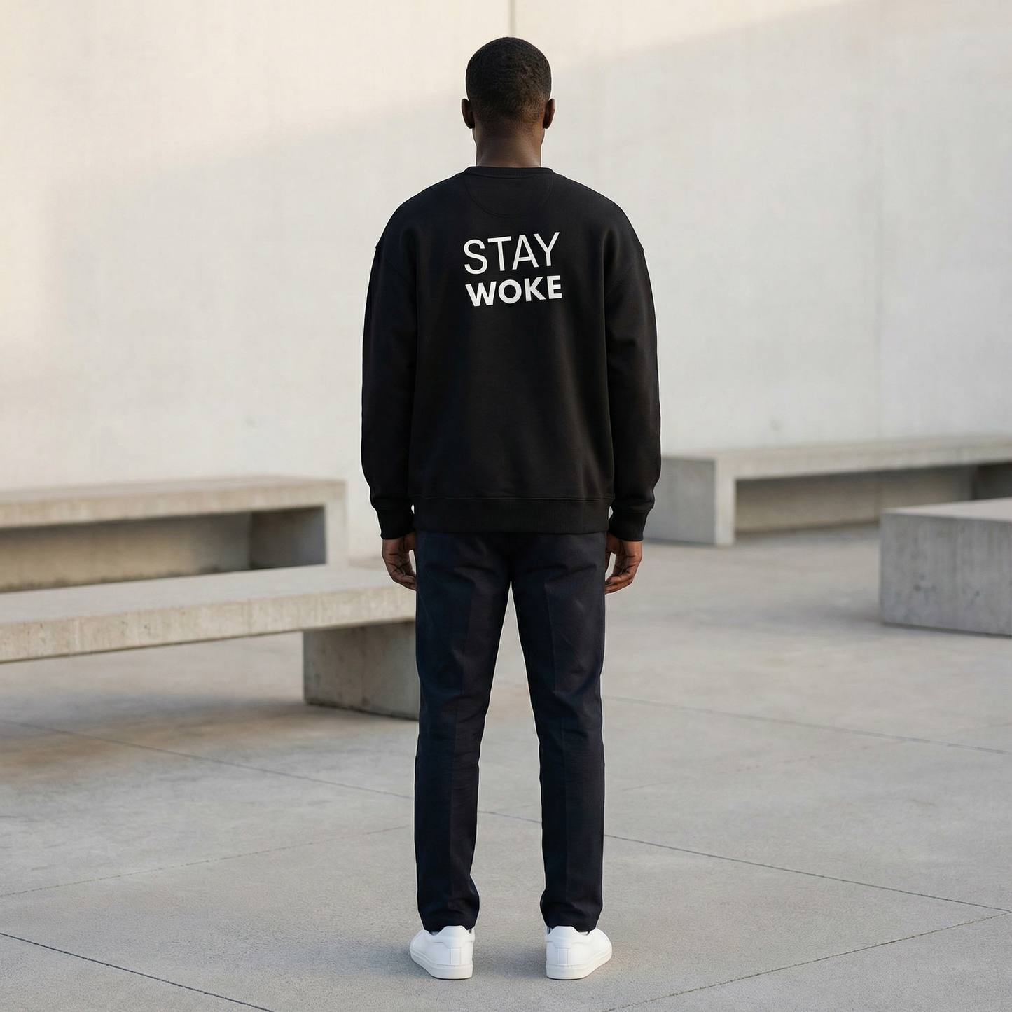 Broken System | Stay Woke Unisex organic oversized sweatshirt
