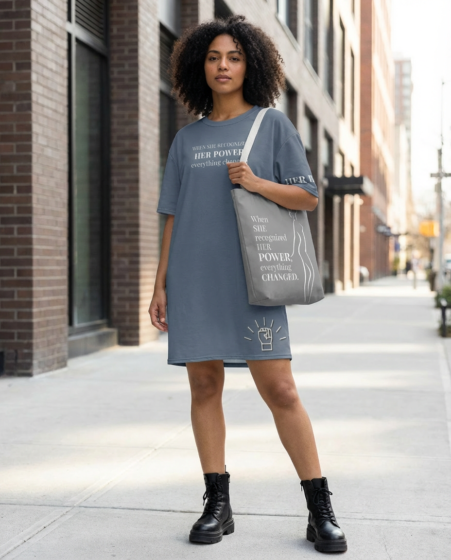 HER POWER, Feminist Gift, Eco-Friendly, Reusable Shopping, Statement Bag, Advocacy