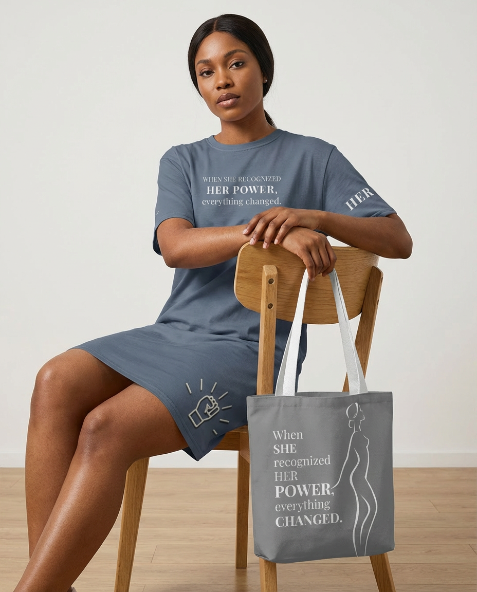 HER POWER, Feminist Gift, Eco-Friendly, Reusable Shopping, Statement Bag, Advocacy