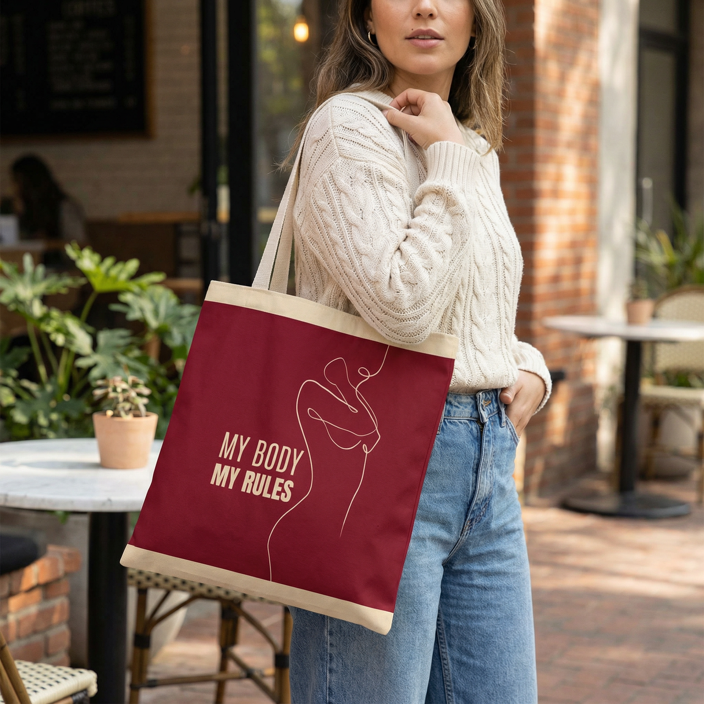 My Body My Rules, Feminist Gift, Eco-Friendly, Reusable Shopping, Statement Bag, Advocacy