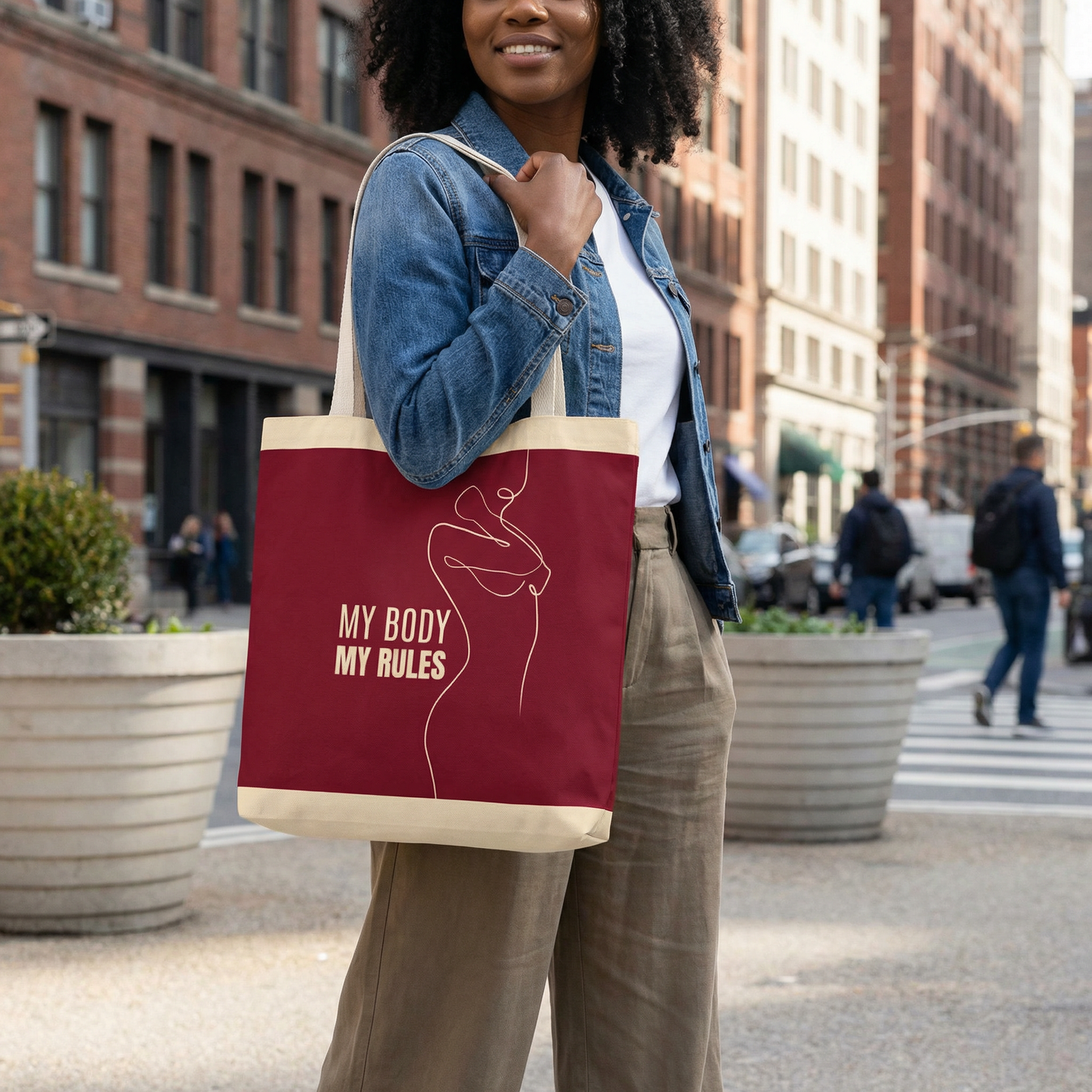 My Body My Rules, Feminist Gift, Eco-Friendly, Reusable Shopping, Statement Bag, Advocacy