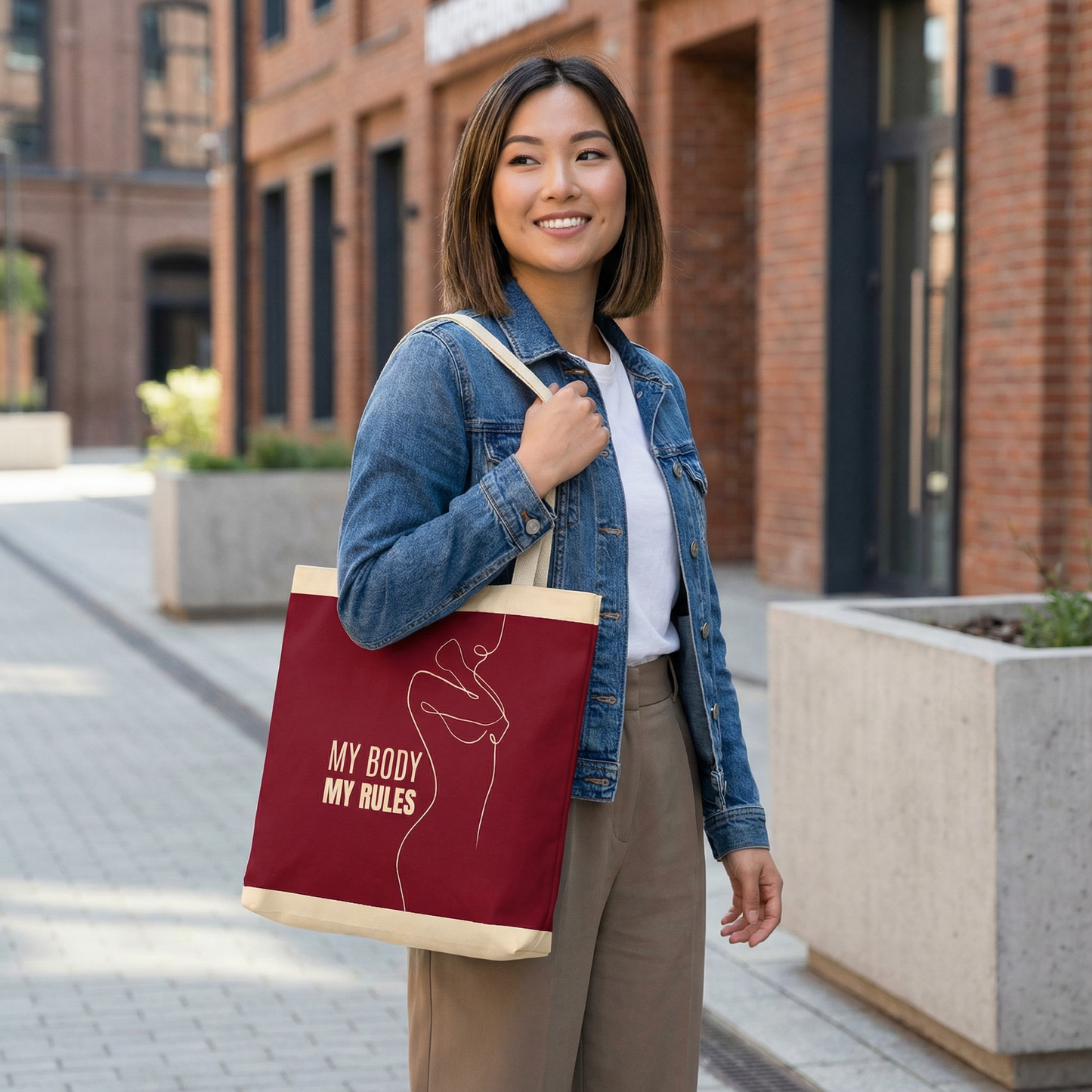 My Body My Rules, Feminist Gift, Eco-Friendly, Reusable Shopping, Statement Bag, Advocacy
