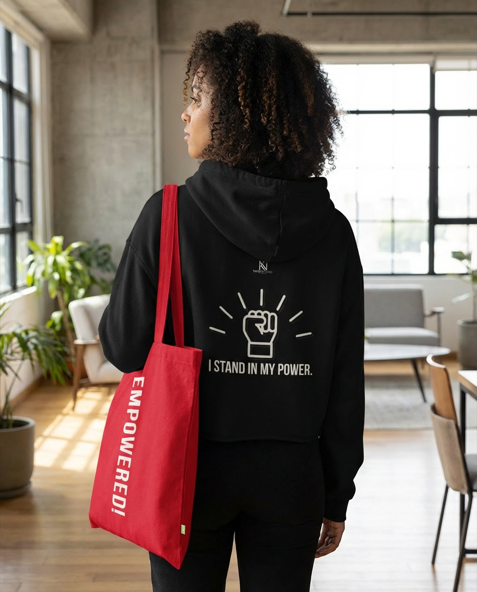 I stand in my power -  Organic Cotton Tote Bag | Eco-Friendly, Reusable, Shopping, Gift, Activism, Freedom Quotes