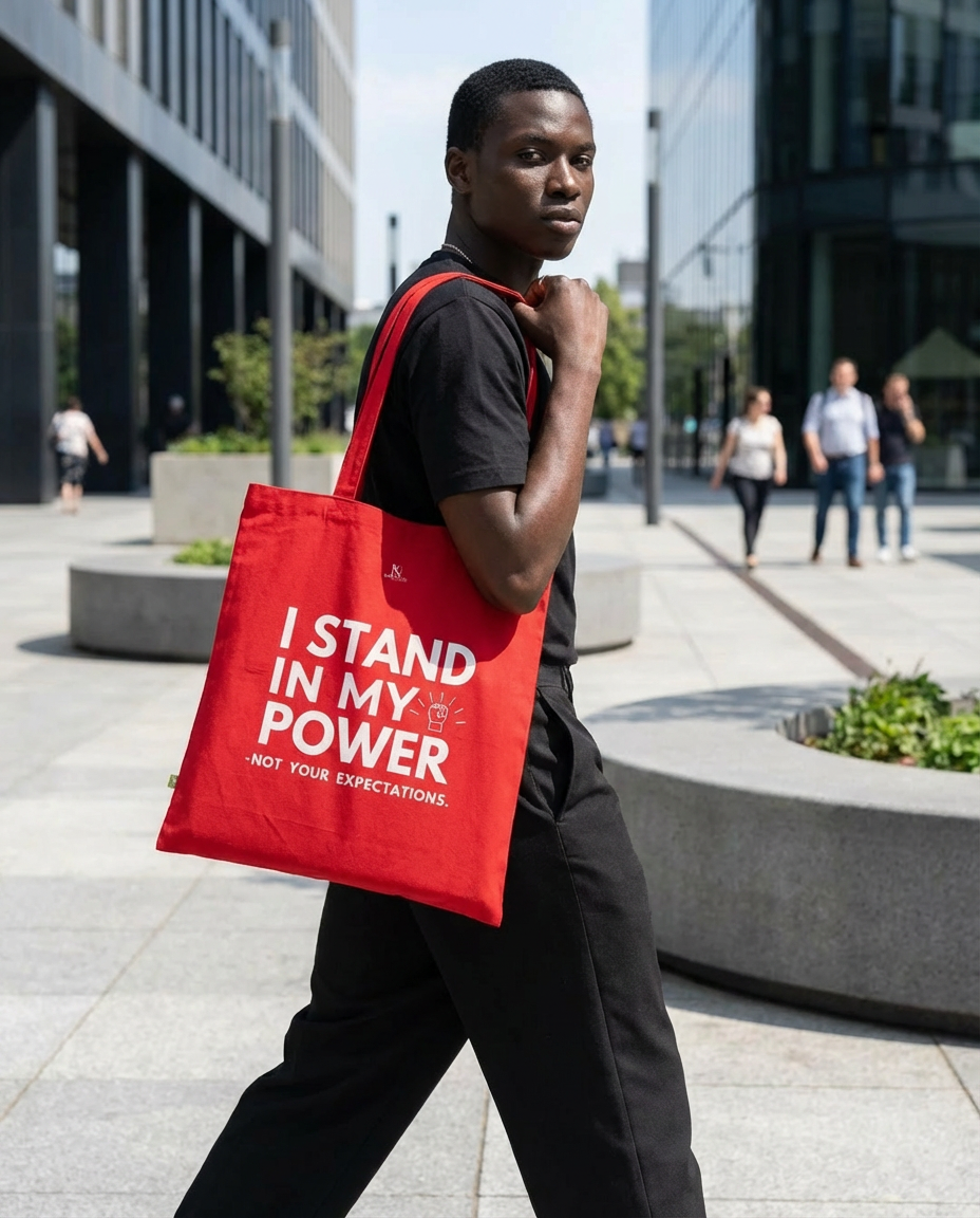 I stand in my power -  Organic Cotton Tote Bag | Eco-Friendly, Reusable, Shopping, Gift, Activism, Freedom Quotes