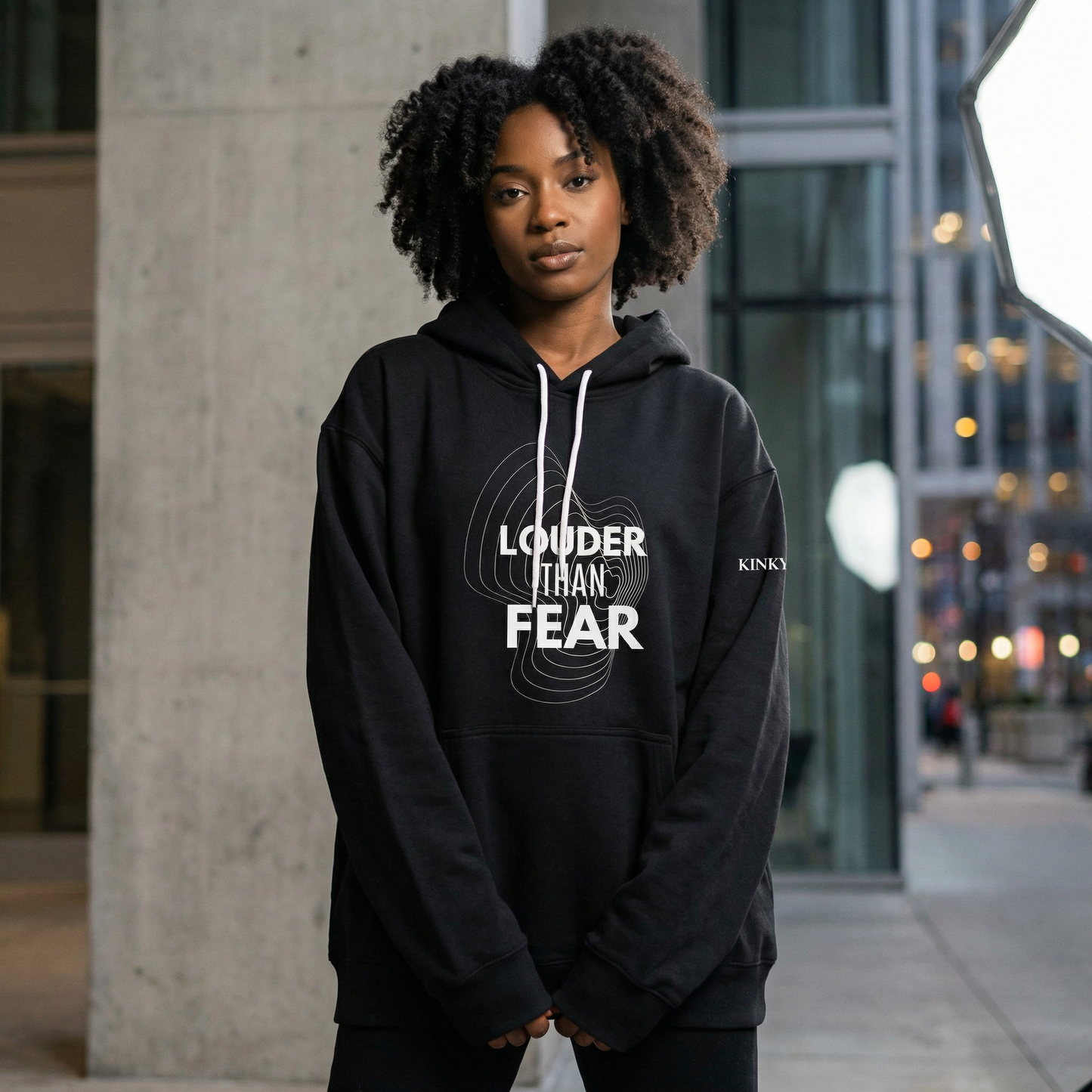 Louder Than Fear Hoodie – Speak Resist Rise Unisex Statement Hoodie