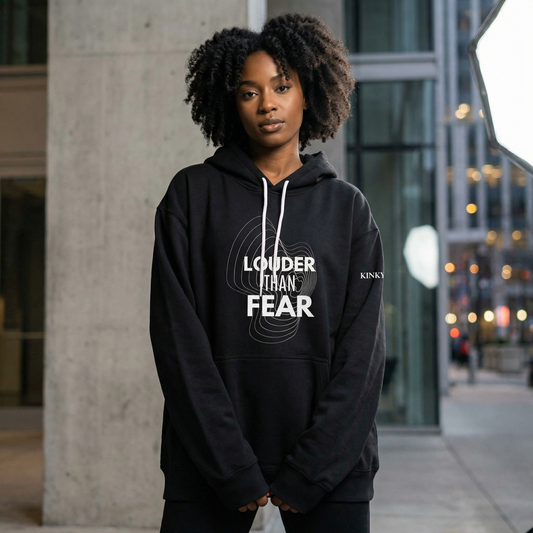 Louder Than Fear Hoodie – Speak Resist Rise Unisex Statement Hoodie