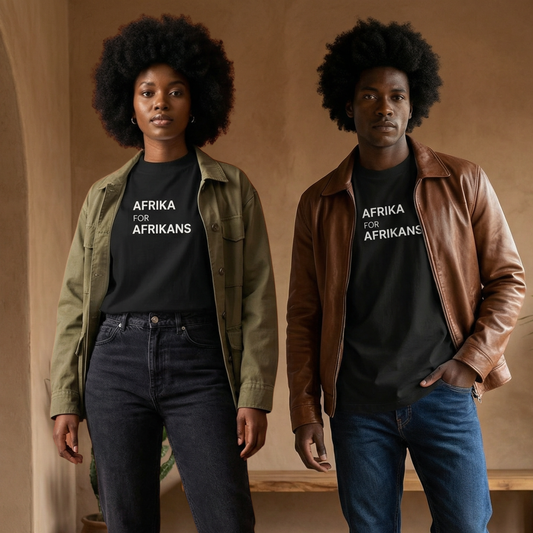 Afrika for Afrikans Oversized, High Neck Organic T-Shirt | Pan-African Streetwear