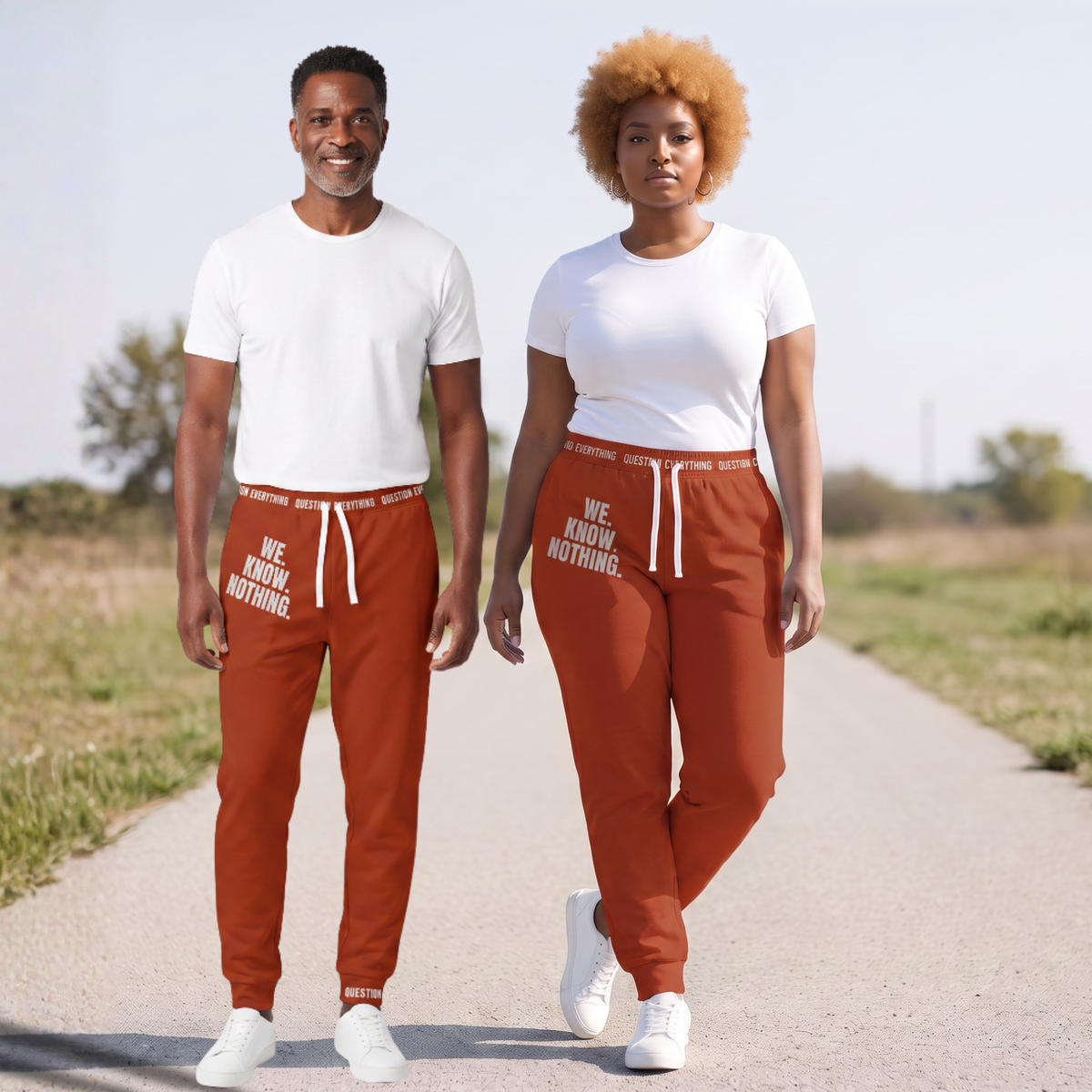We Know Nothing Joggers | Manifesto Series | Unisex | Kinky Nomad