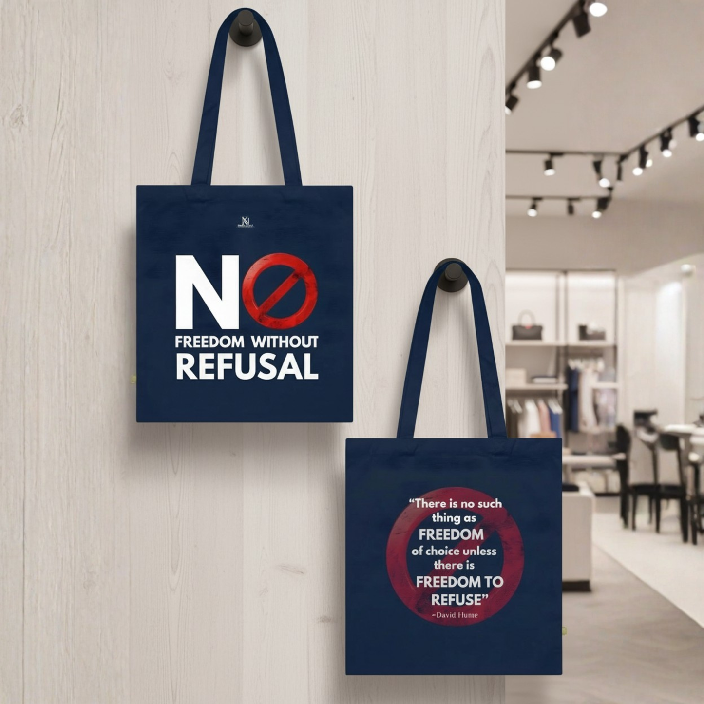 FREEDOM TO REFUSE Empowering Organic Cotton Tote Bag | Eco-Friendly, Reusable, Shopping, Gift, Activism, Freedom Quotes