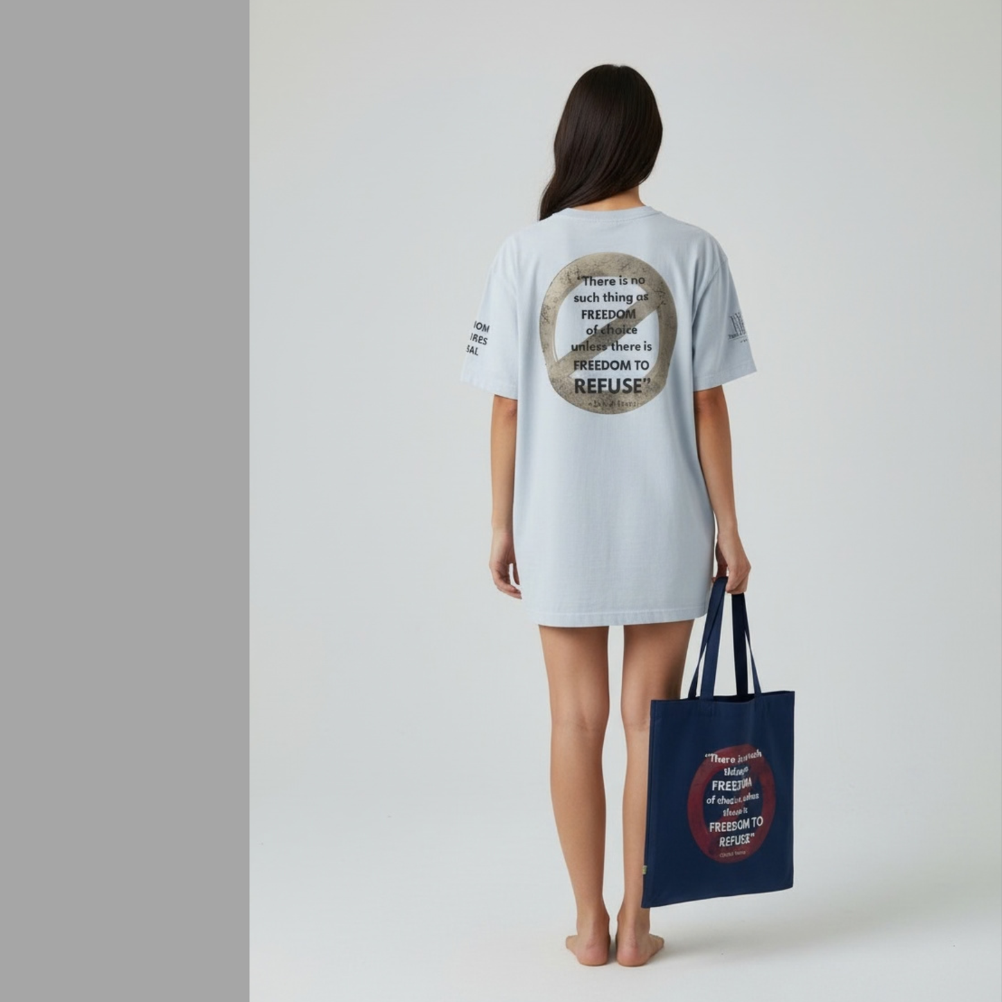 FREEDOM TO REFUSE Empowering Organic Cotton Tote Bag | Eco-Friendly, Reusable, Shopping, Gift, Activism, Freedom Quotes