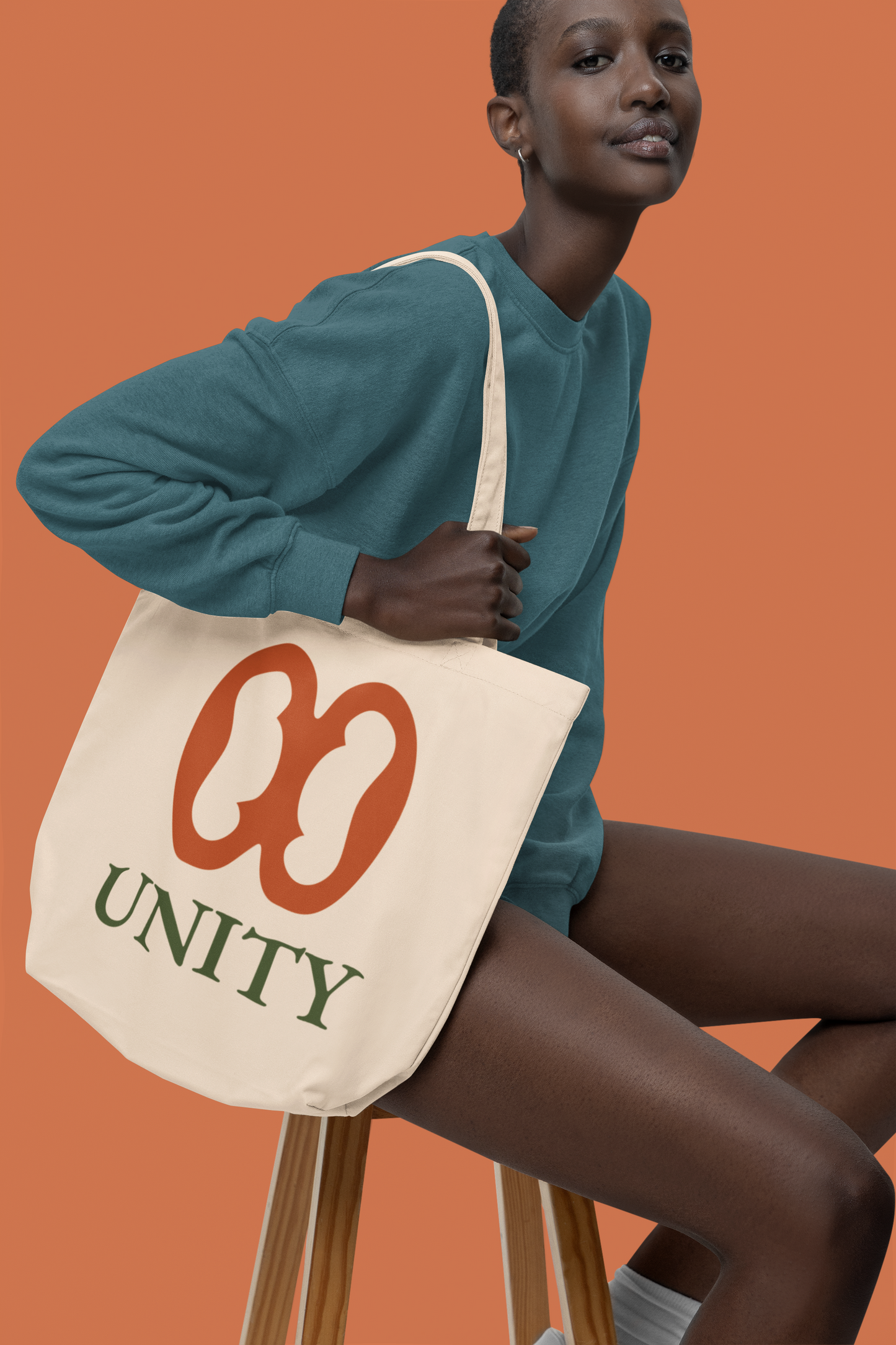UNITY Adinkra Organic Cotton Tote Bag | Eco-Friendly African Symbol Tote by Kinky Nomad