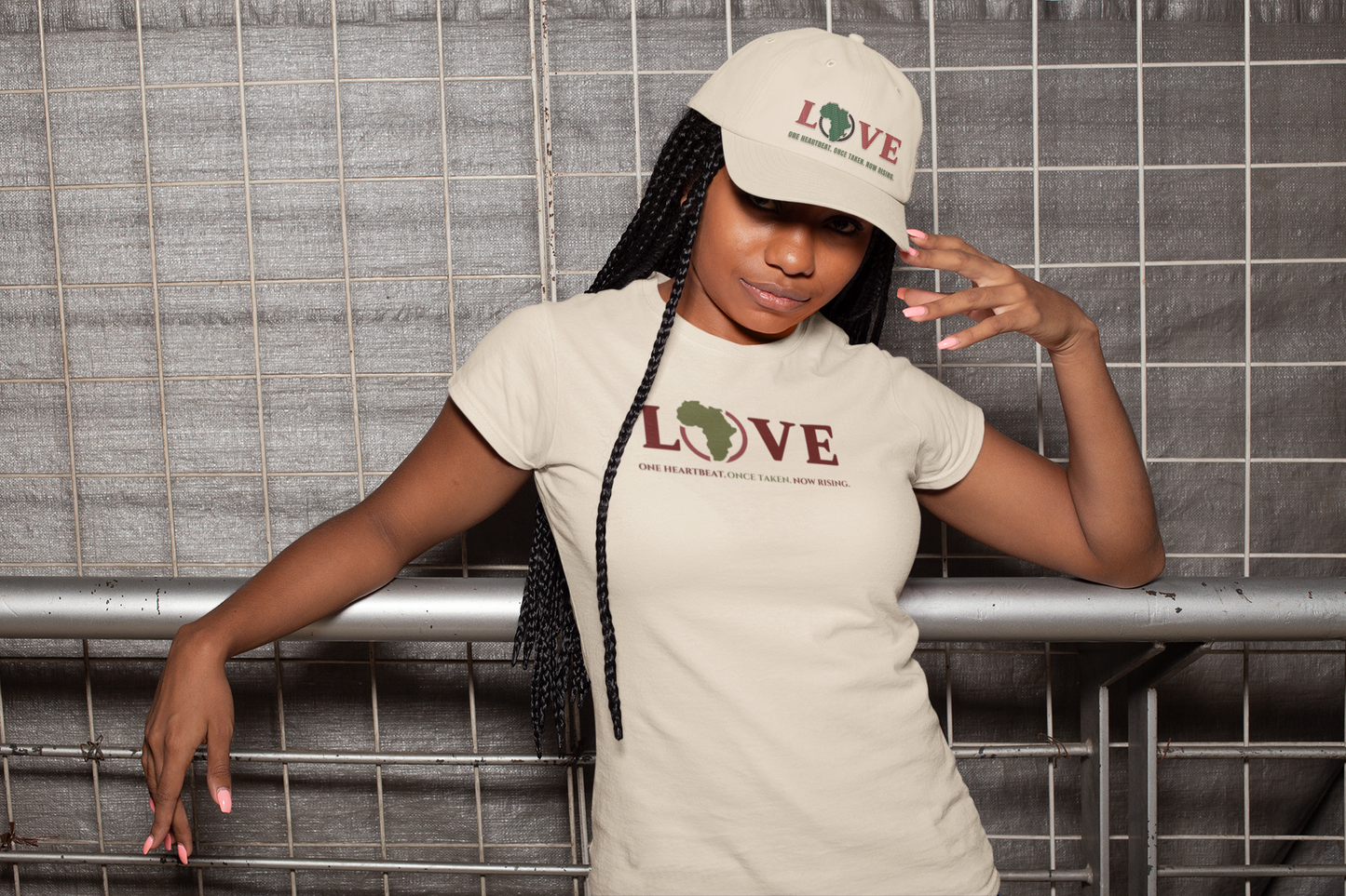 Love Africa Dad Hat – Organic Cotton Adjustable Cap | Sustainable Unisex Embroidered Hat