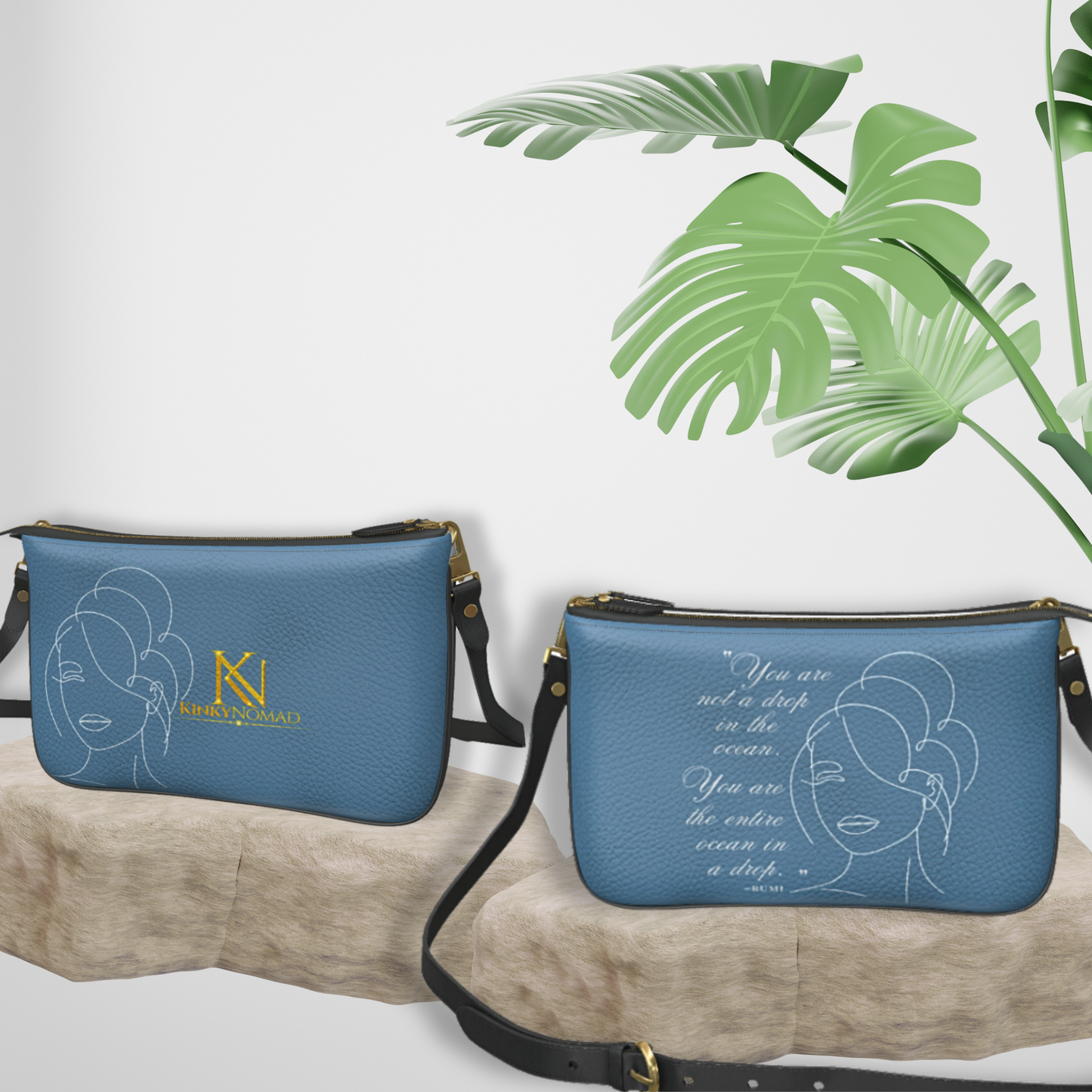 The Entire Ocean Designer Double Zip Pouchette