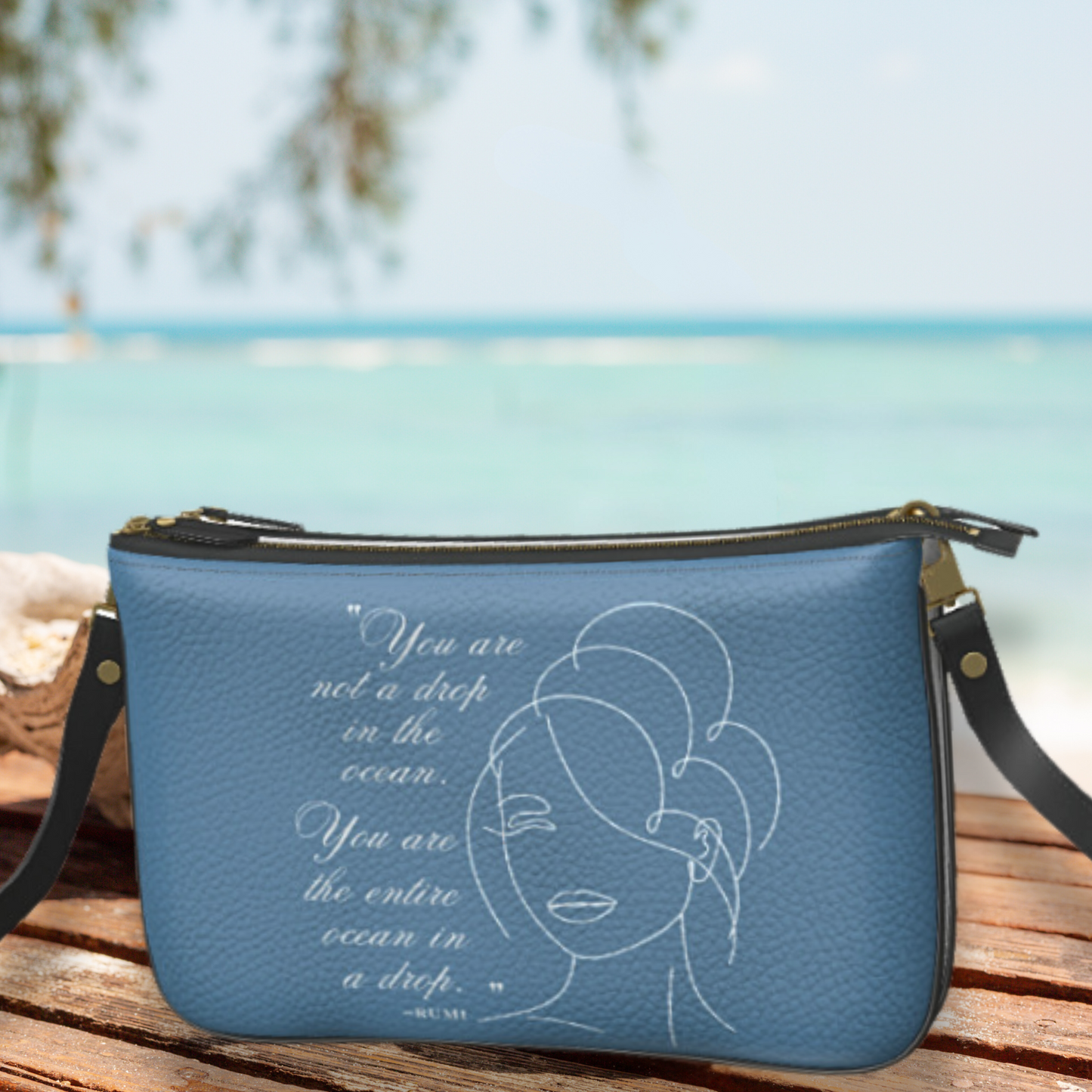 The Entire Ocean Designer Double Zip Pouchette