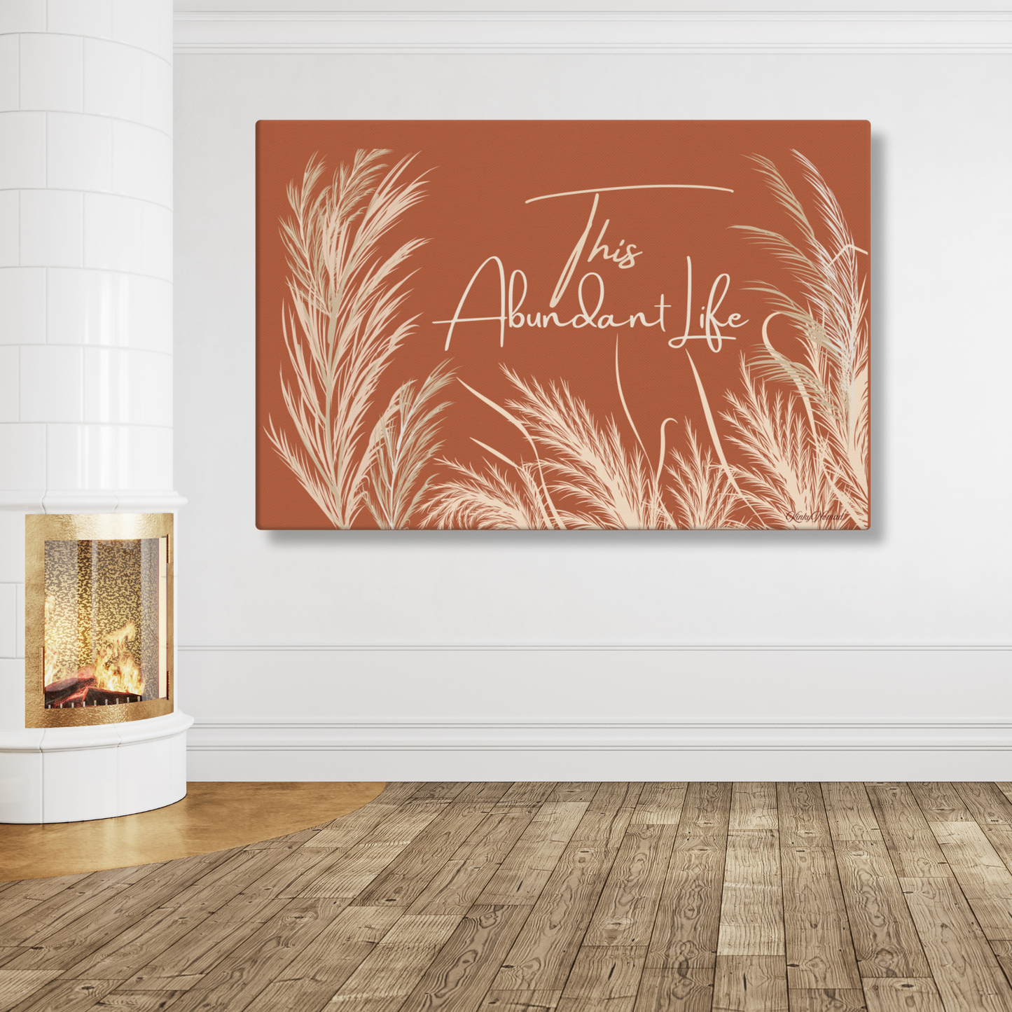 This Abundant Life Canvas Wall Art – Modern Botanical Nature Print | Inspirational Wall Decor in 4 Sizes