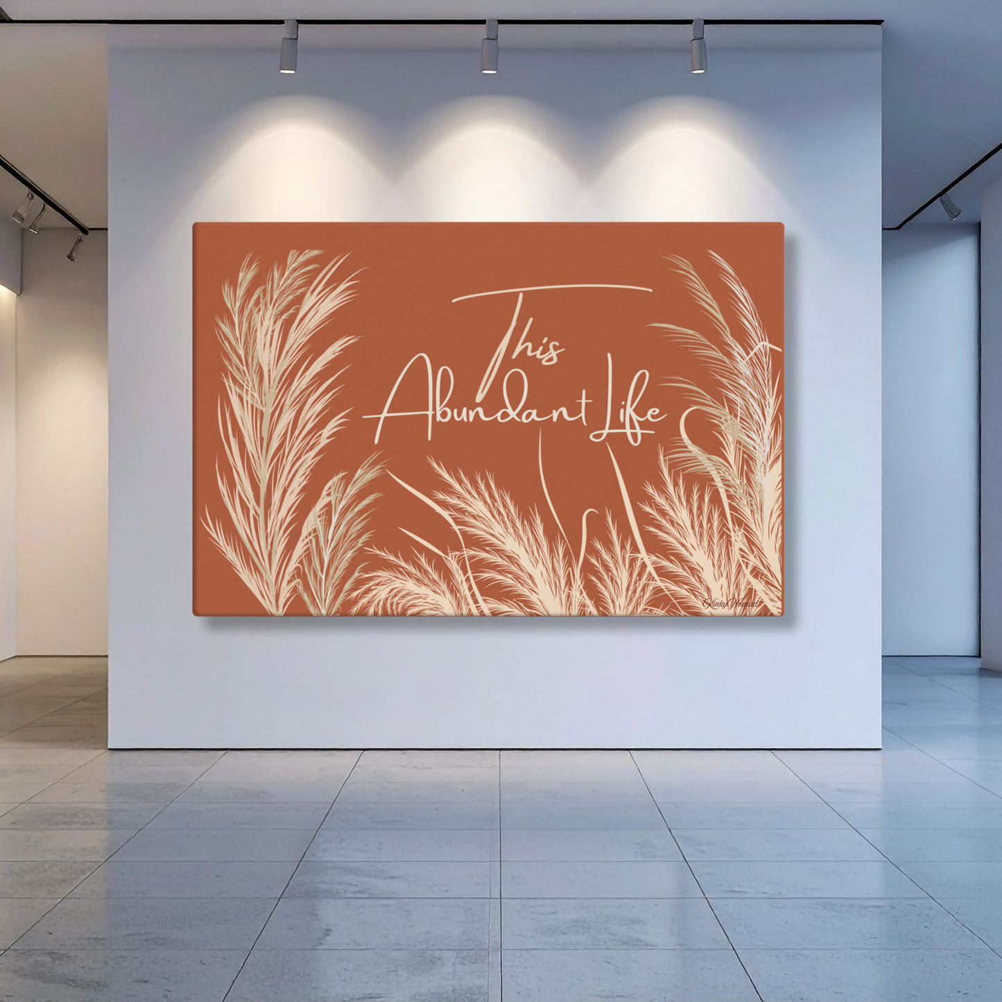 This Abundant Life Canvas Wall Art – Modern Botanical Nature Print | Inspirational Wall Decor in 4 Sizes