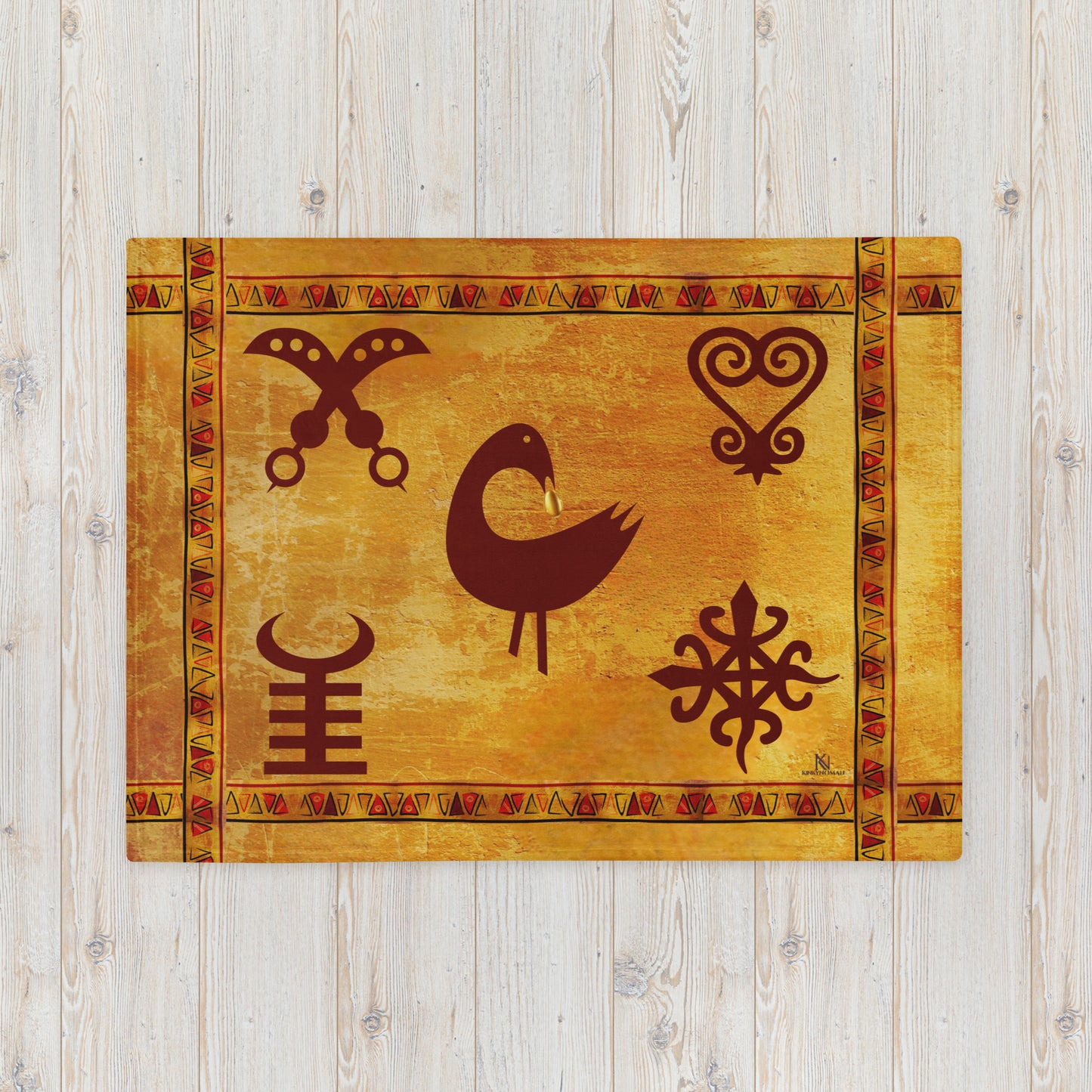 LOVE Africa Throw Blanket – Adinkra Symbol Design