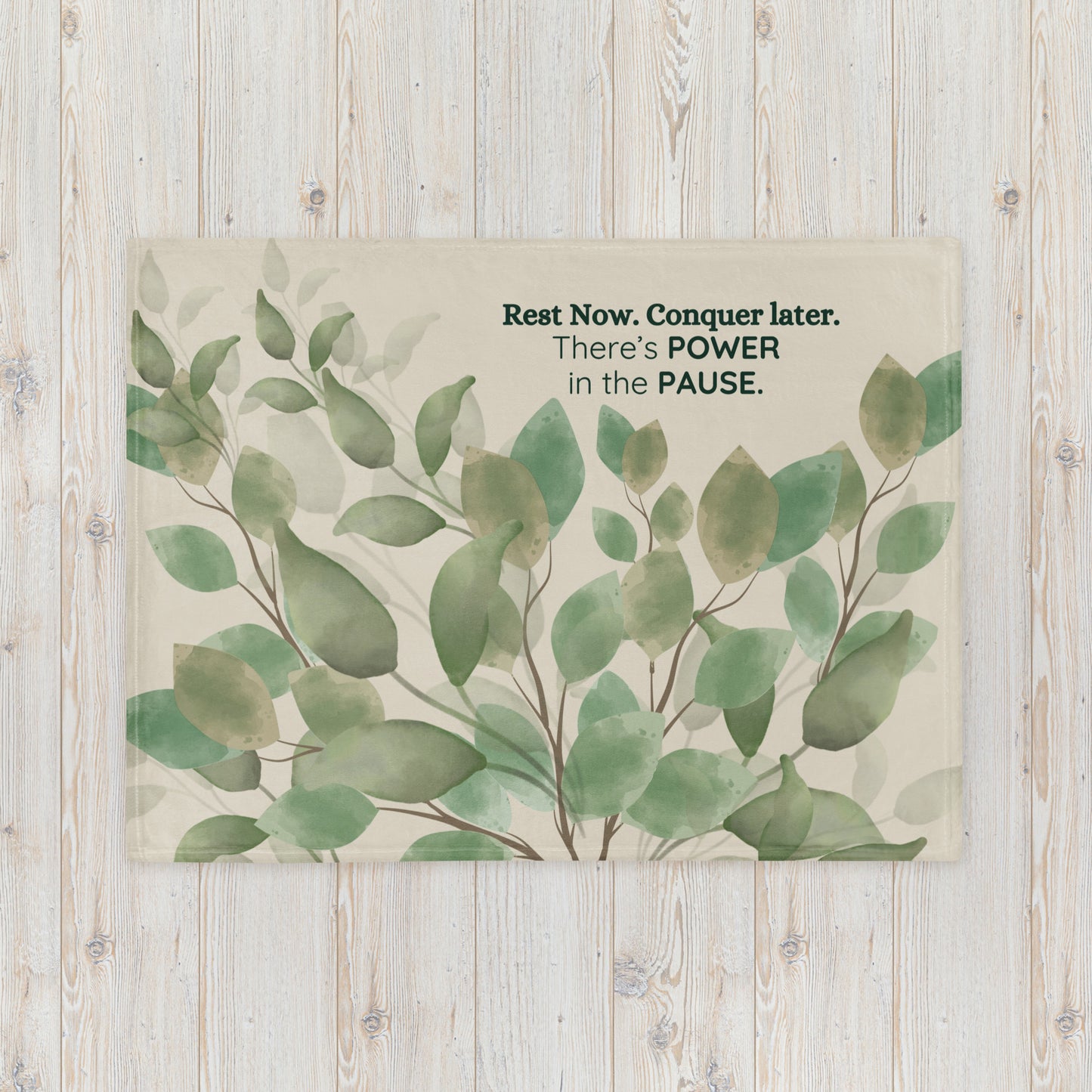 Power Pause Throw Blanket – Rest Now. Conquer Later.