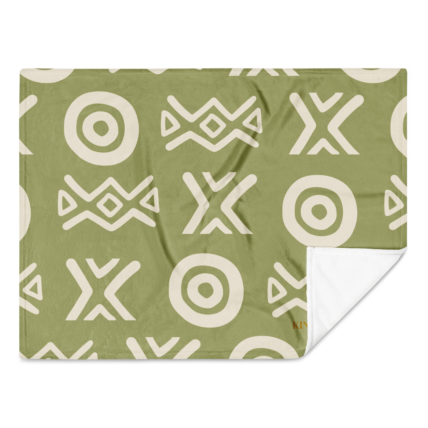 Savannah Moss Throw Blanket | African-Inspired Green Home Decor | Kinky Nomad