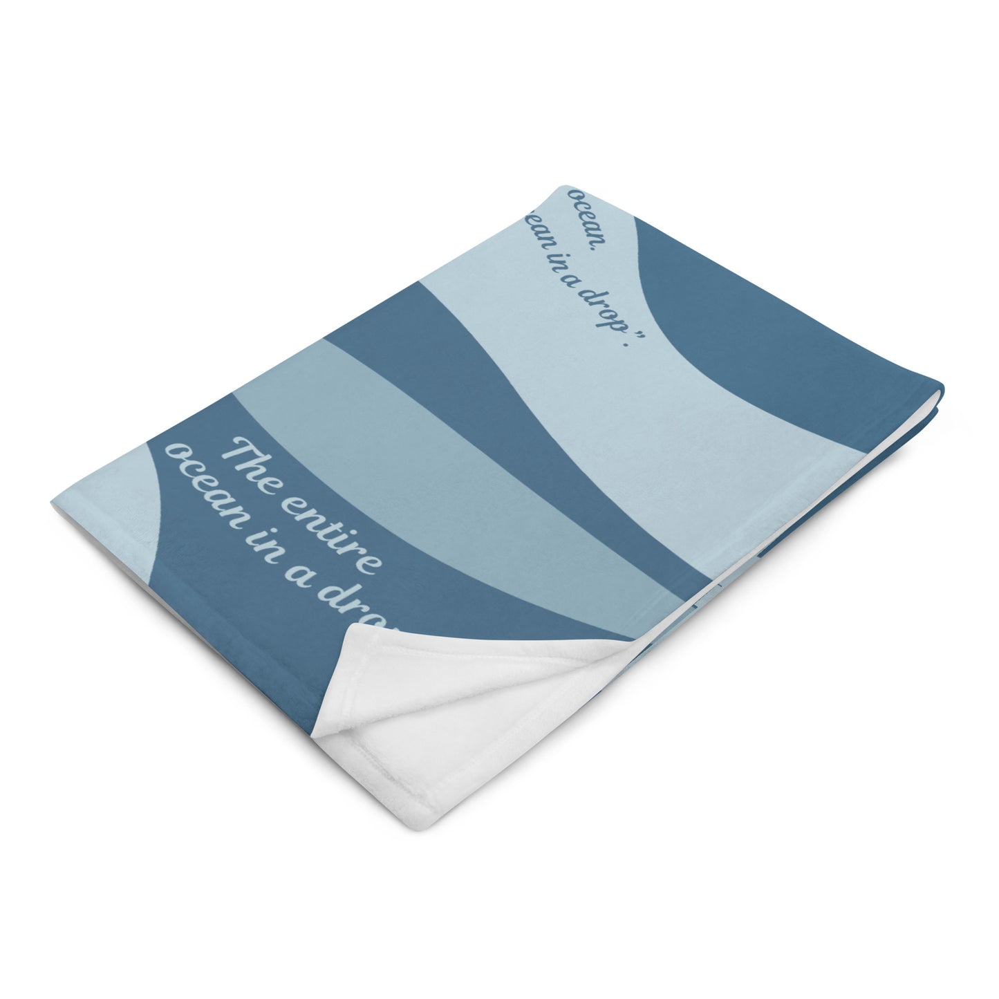 Entire Ocean Throw Blanket – Rumi Quote Design