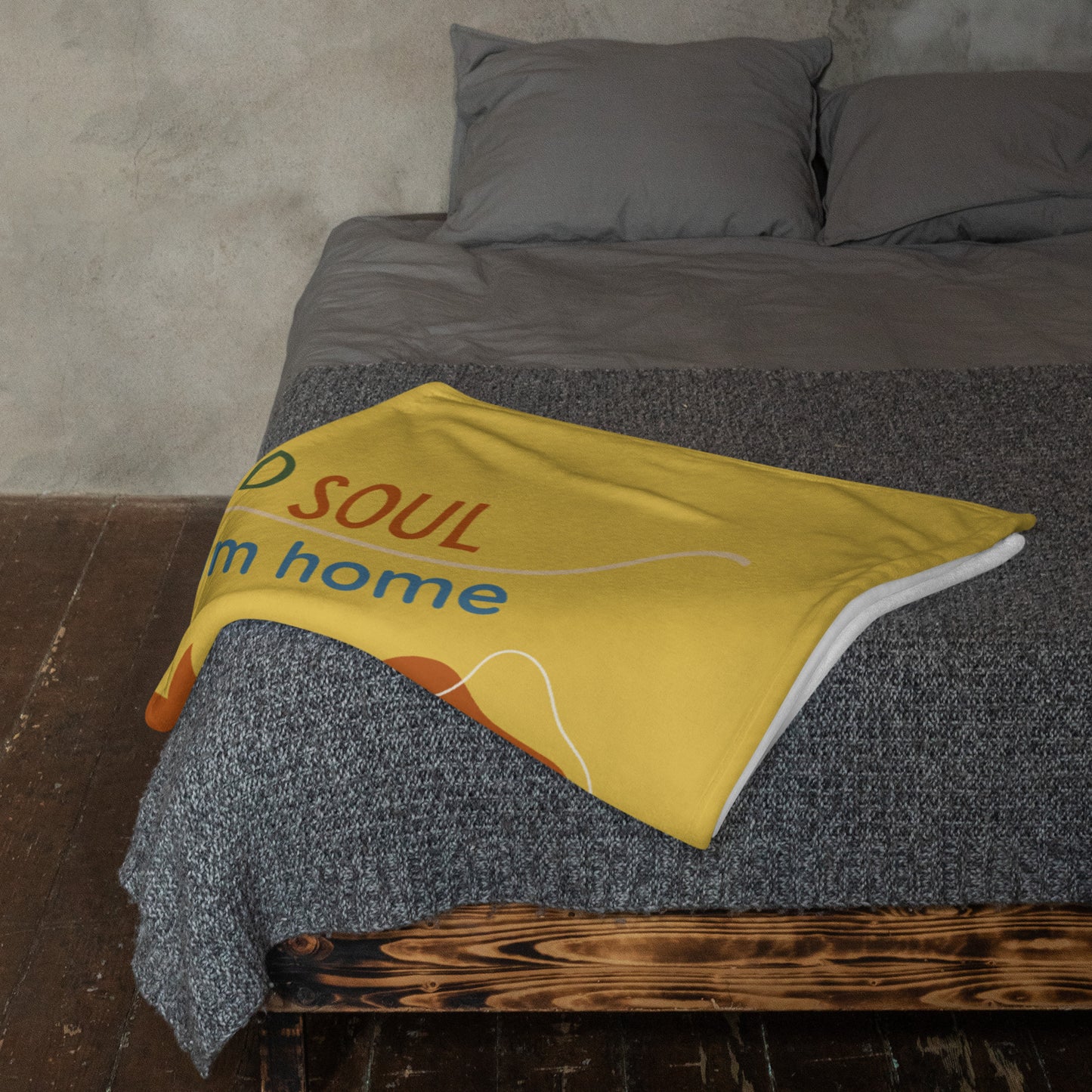 Wild Soul Calm Home Throw Blanket – Bold Boho Design