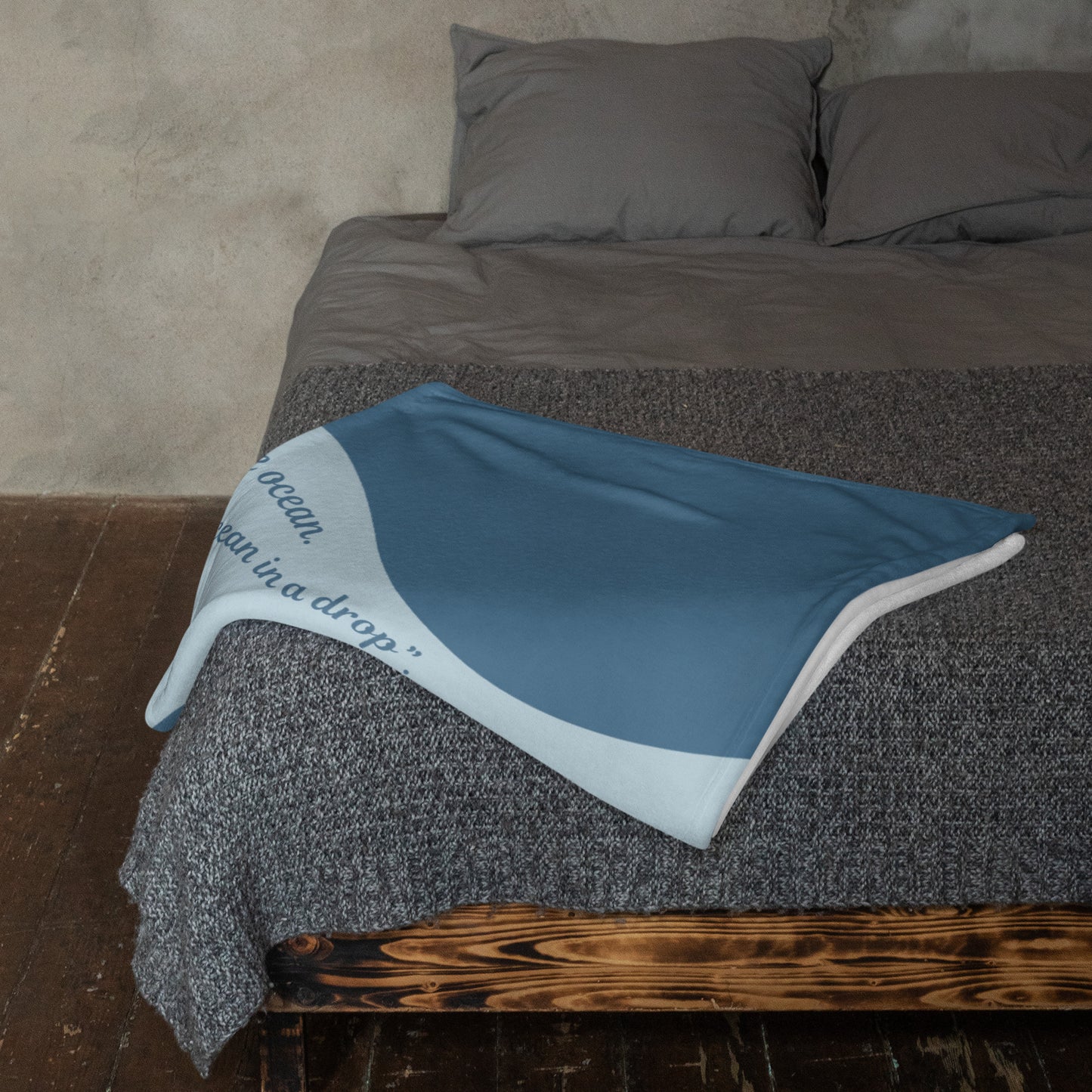 Entire Ocean Throw Blanket – Rumi Quote Design