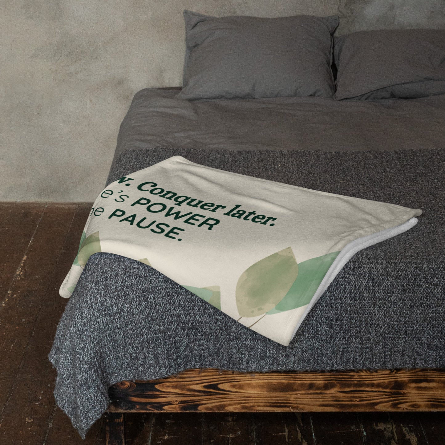 Power Pause Throw Blanket – Rest Now. Conquer Later.