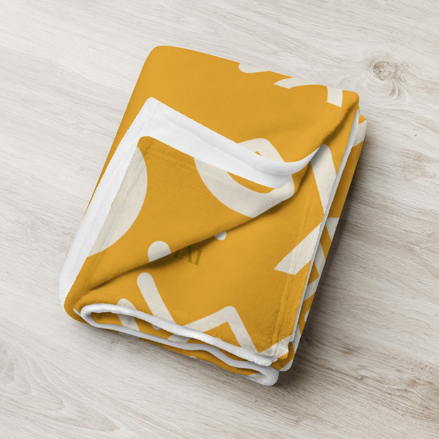 Savanna Gold Throw Blanket – Afro-Modern Tribal Print Cozy Decor