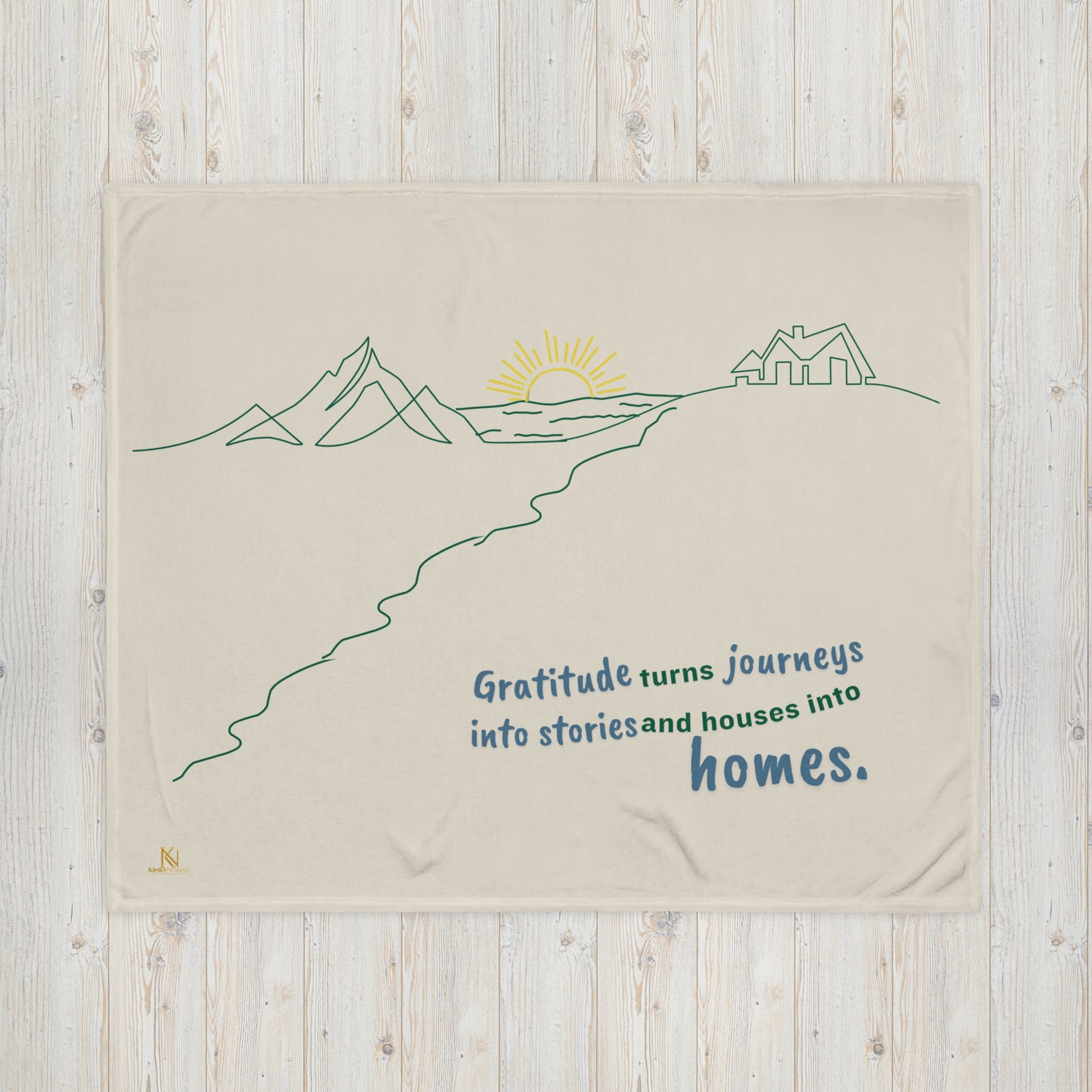 Gratitude Throw Blanket – Inspirational Quote Home Decor
