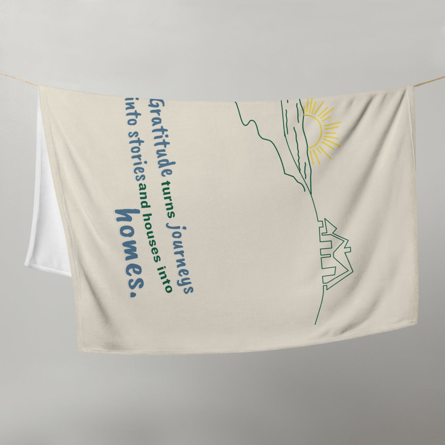 Gratitude Throw Blanket – Inspirational Quote Home Decor