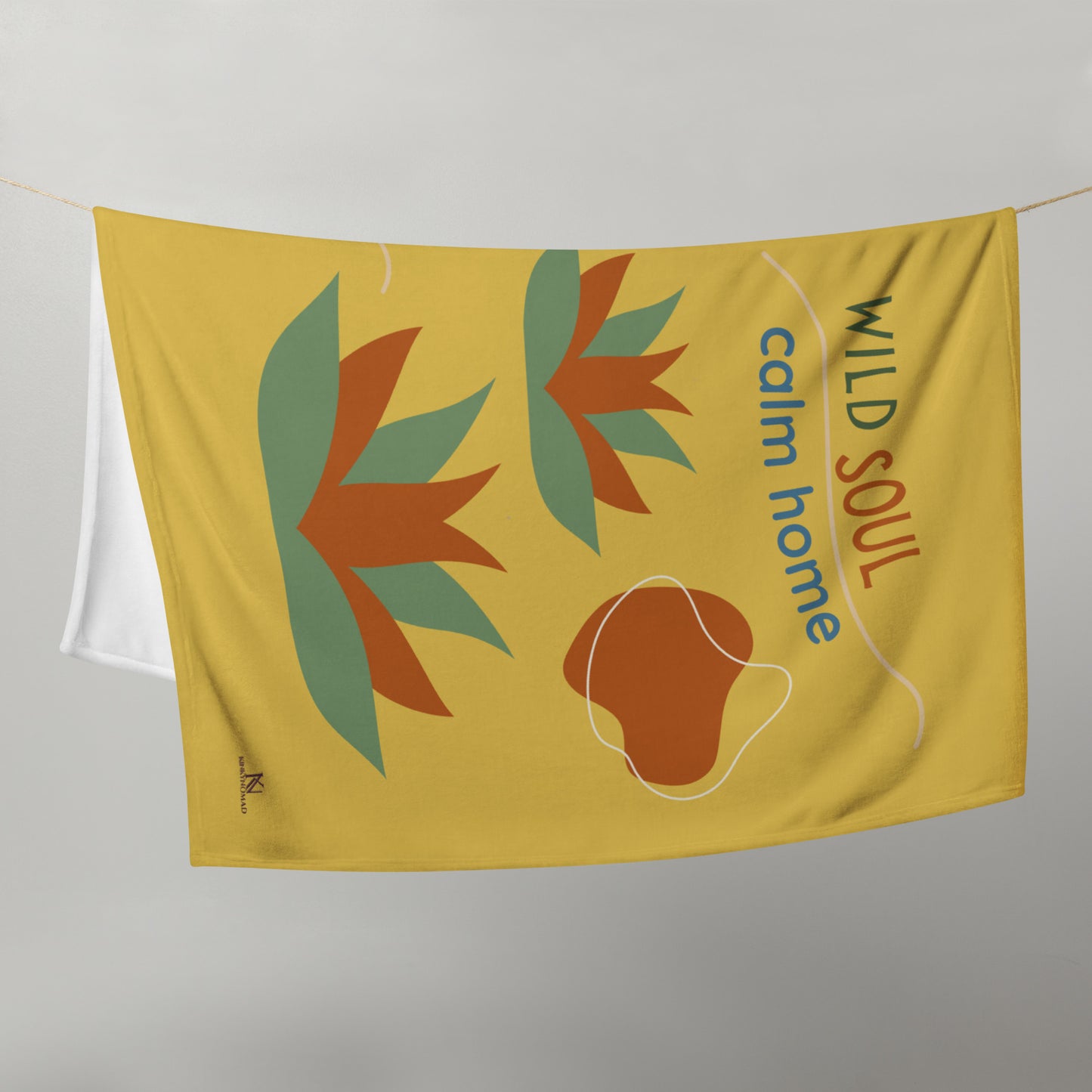 Wild Soul Calm Home Throw Blanket – Bold Boho Design