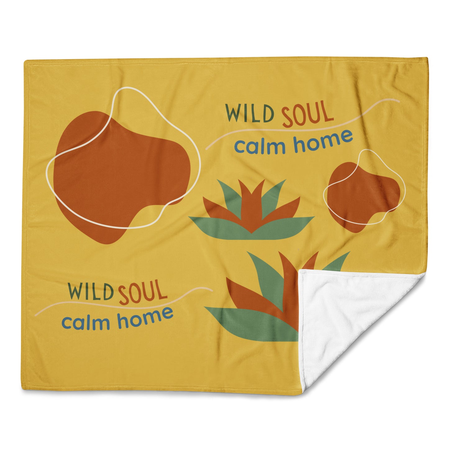 Wild Soul Calm Home Throw Blanket – Bold Boho Design
