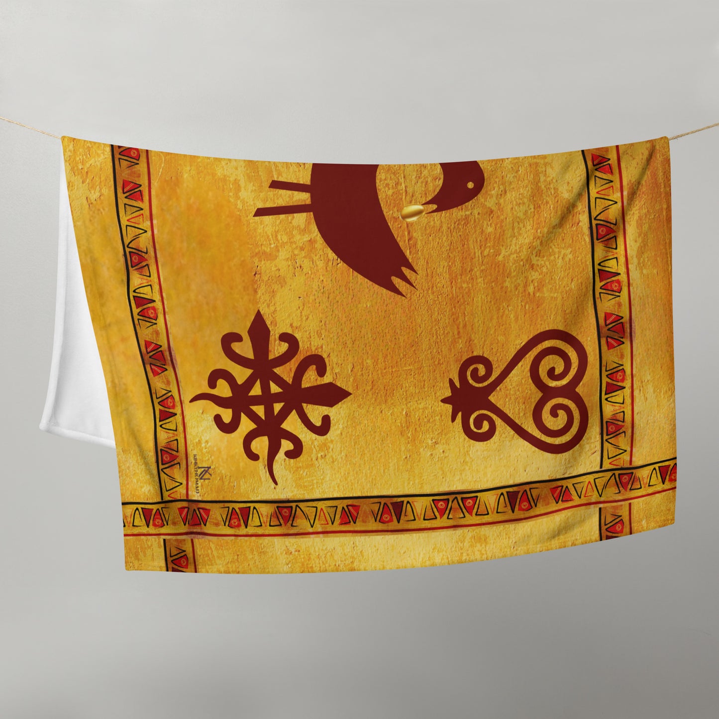 LOVE Africa Throw Blanket – Adinkra Symbol Design