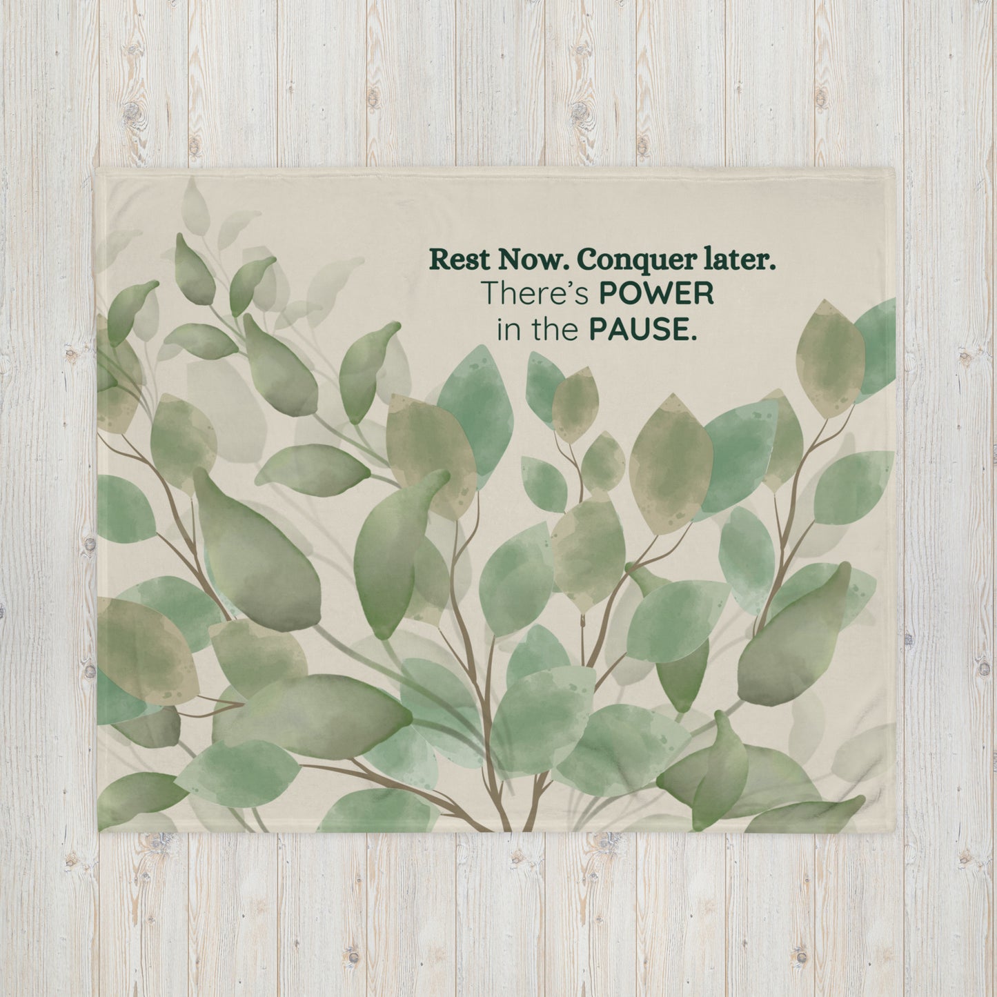 Power Pause Throw Blanket – Rest Now. Conquer Later.