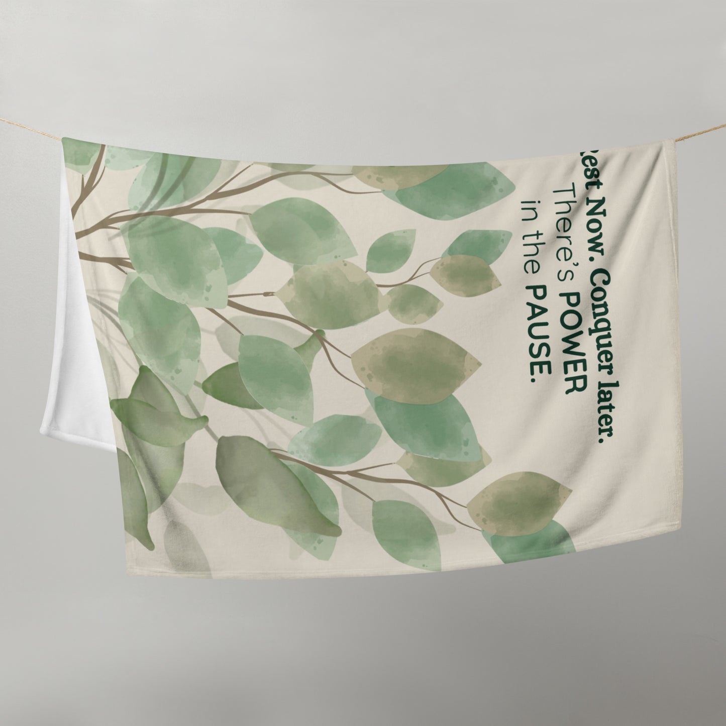 Power Pause Throw Blanket – Rest Now. Conquer Later.