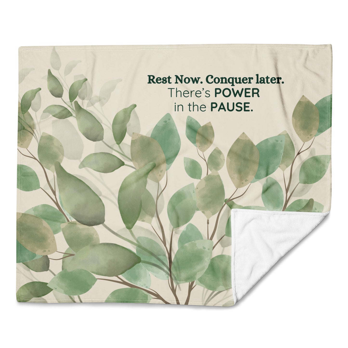 Power Pause Throw Blanket – Rest Now. Conquer Later.