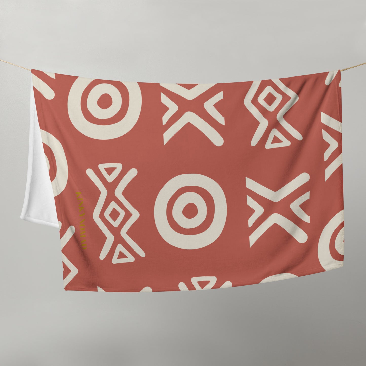Savanna Earth Throw Blanket – Afro-Modern Tribal Print Cozy Decor