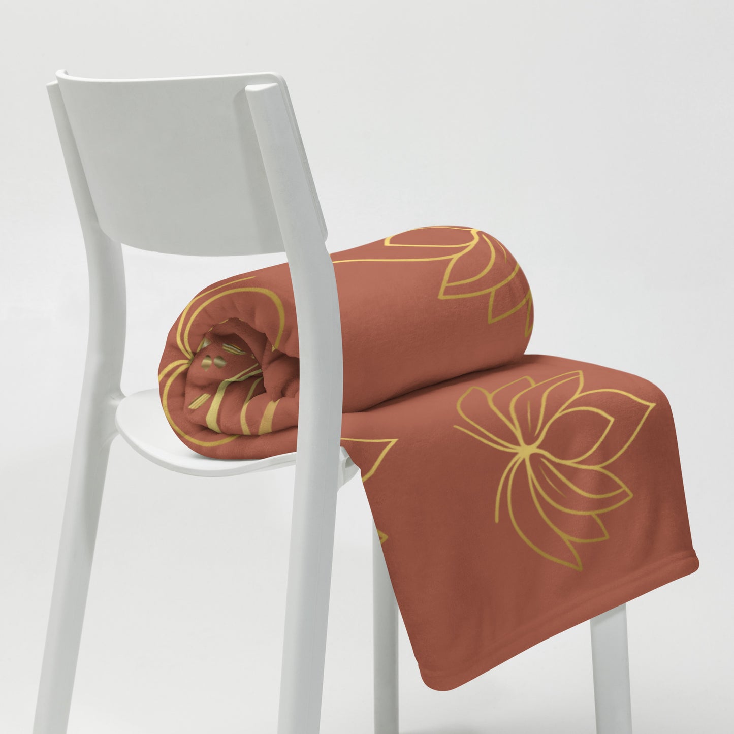 Where Peace Begins Throw Blanket – Inspirational Quote Lotus Design