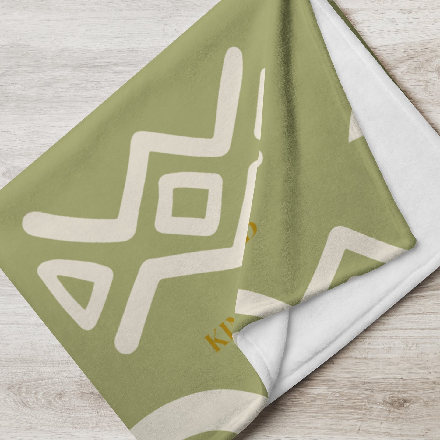 Savannah Moss Throw Blanket | African-Inspired Green Home Decor | Kinky Nomad