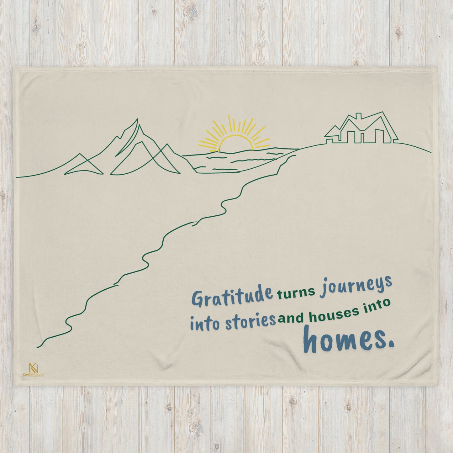 Gratitude Throw Blanket – Inspirational Quote Home Decor
