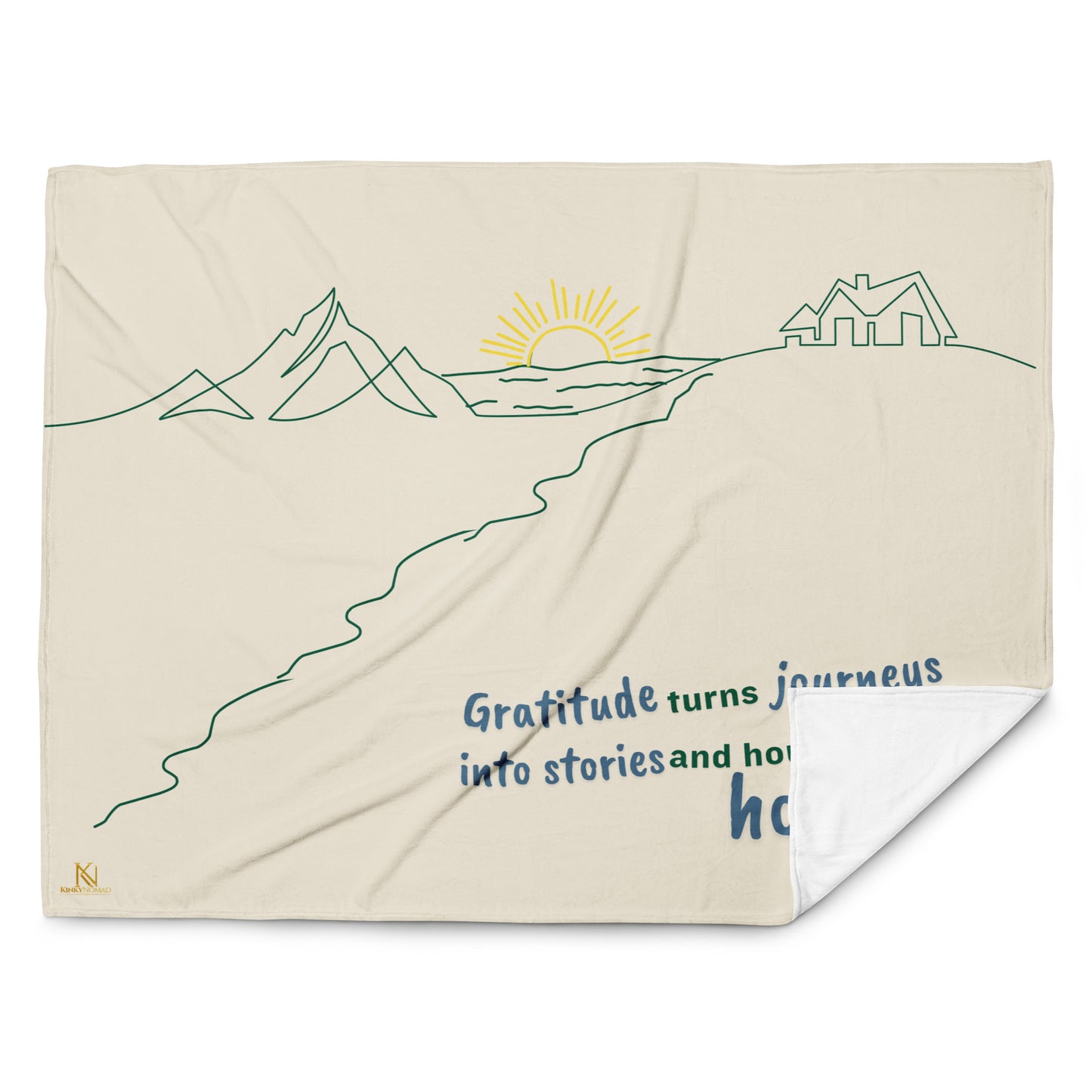 Gratitude Throw Blanket – Inspirational Quote Home Decor