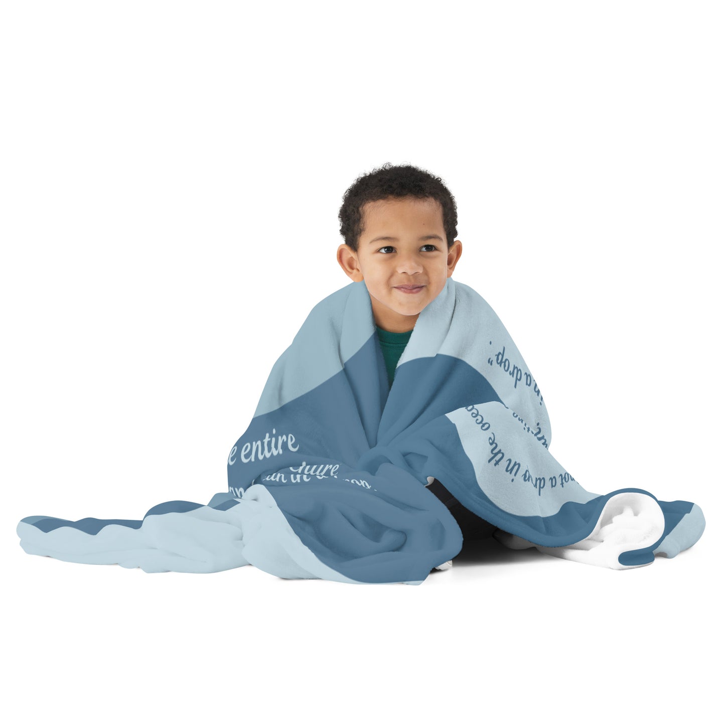 Entire Ocean Throw Blanket – Rumi Quote Design