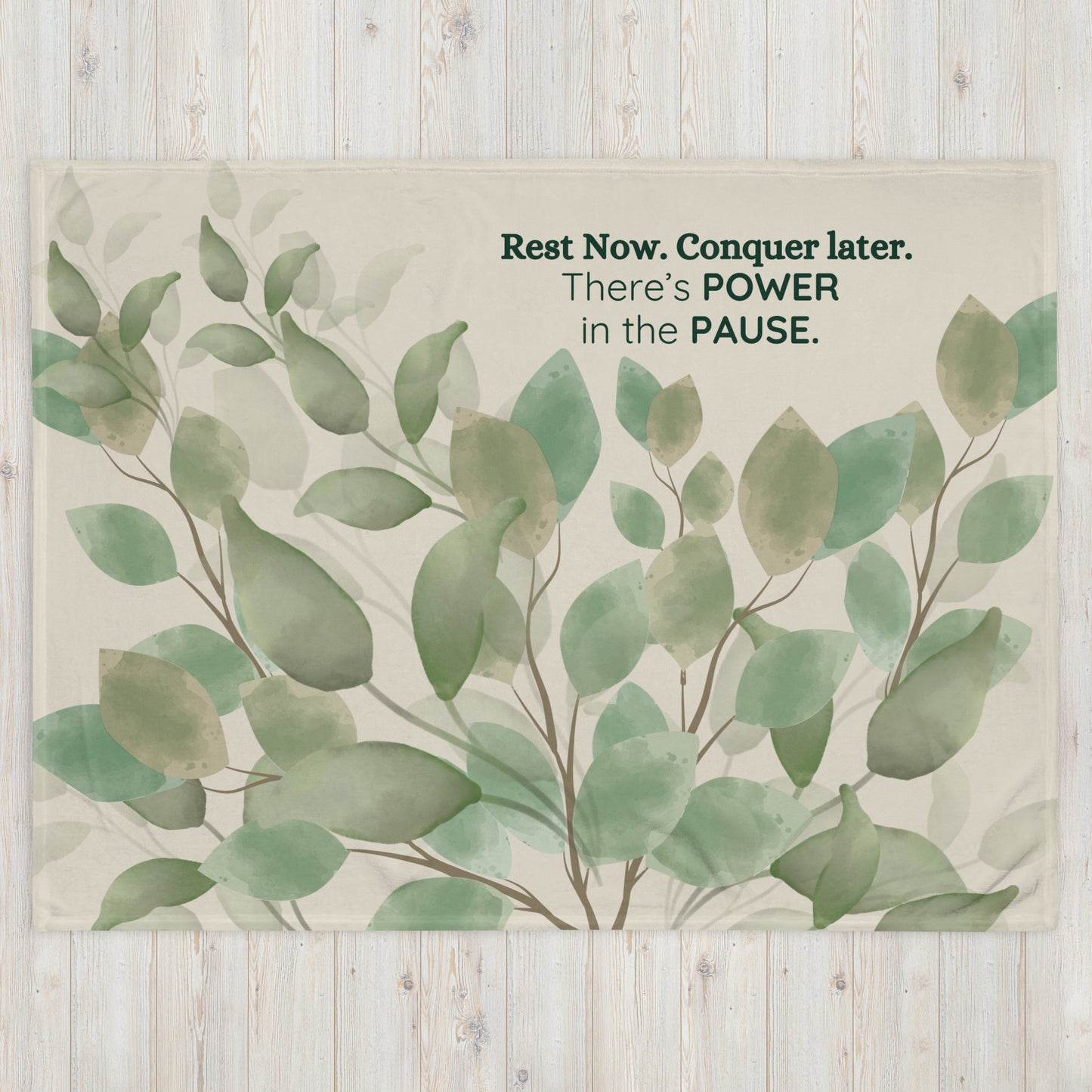 Power Pause Throw Blanket – Rest Now. Conquer Later.
