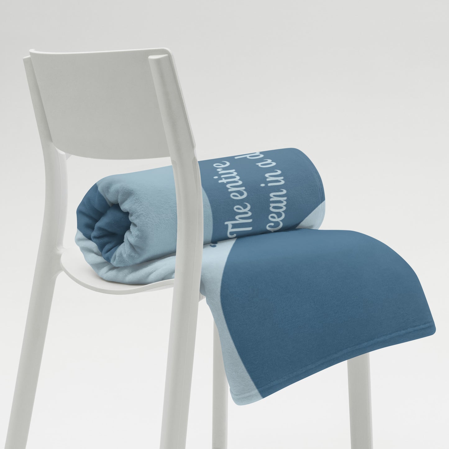 Entire Ocean Throw Blanket – Rumi Quote Design