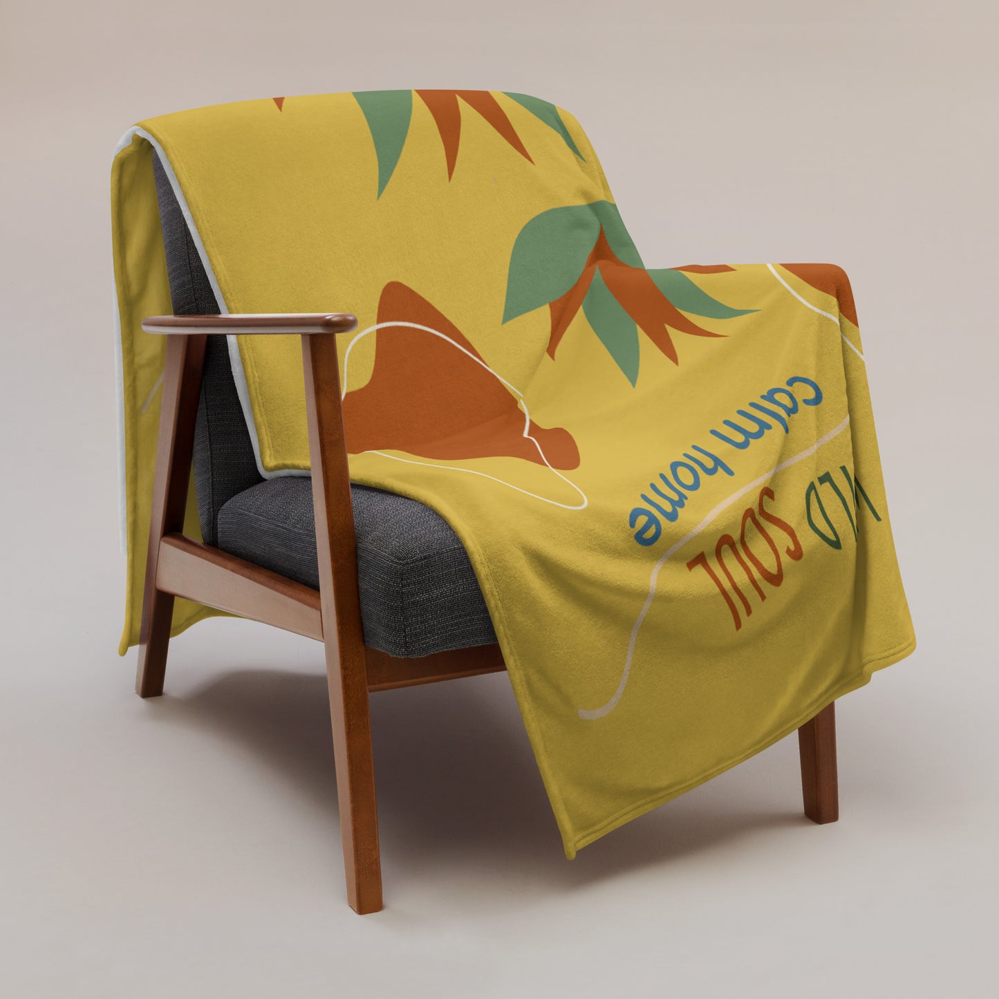 Wild Soul Calm Home Throw Blanket – Bold Boho Design