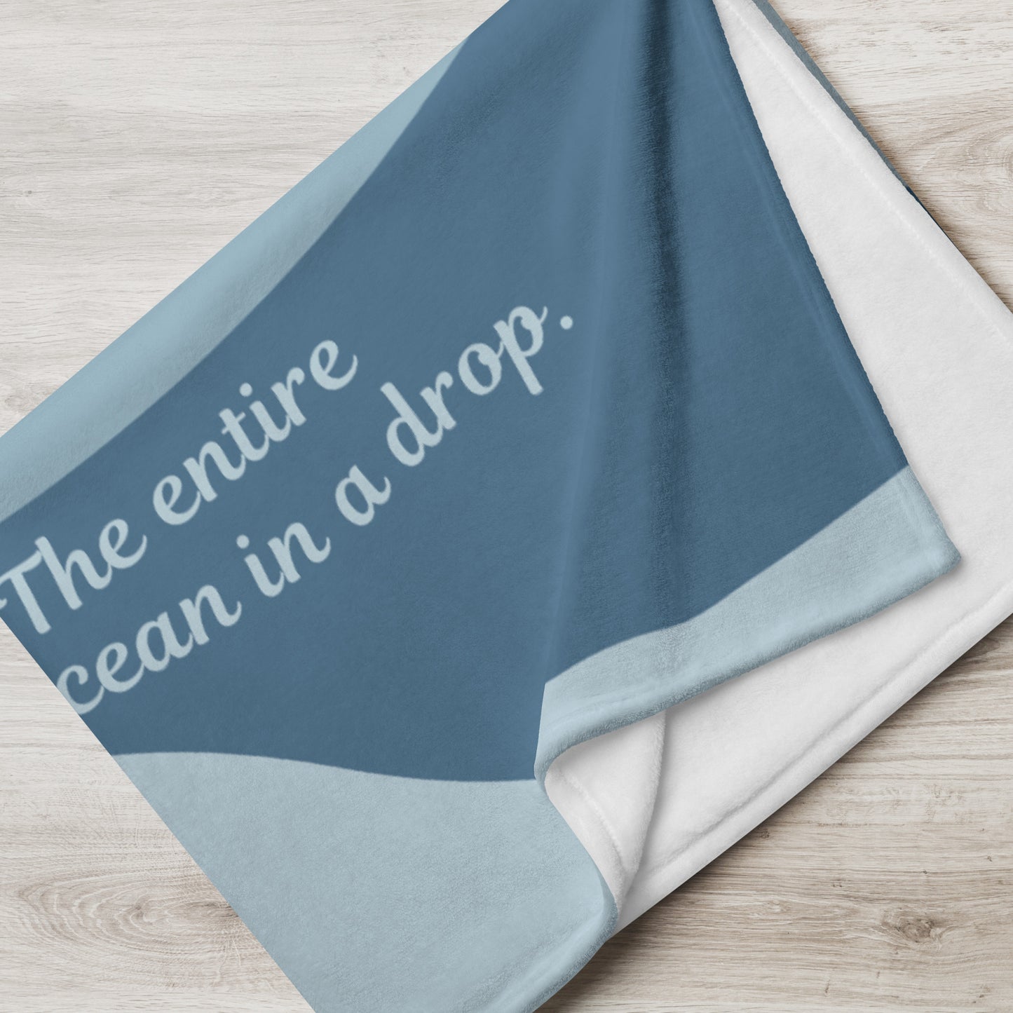 Entire Ocean Throw Blanket – Rumi Quote Design