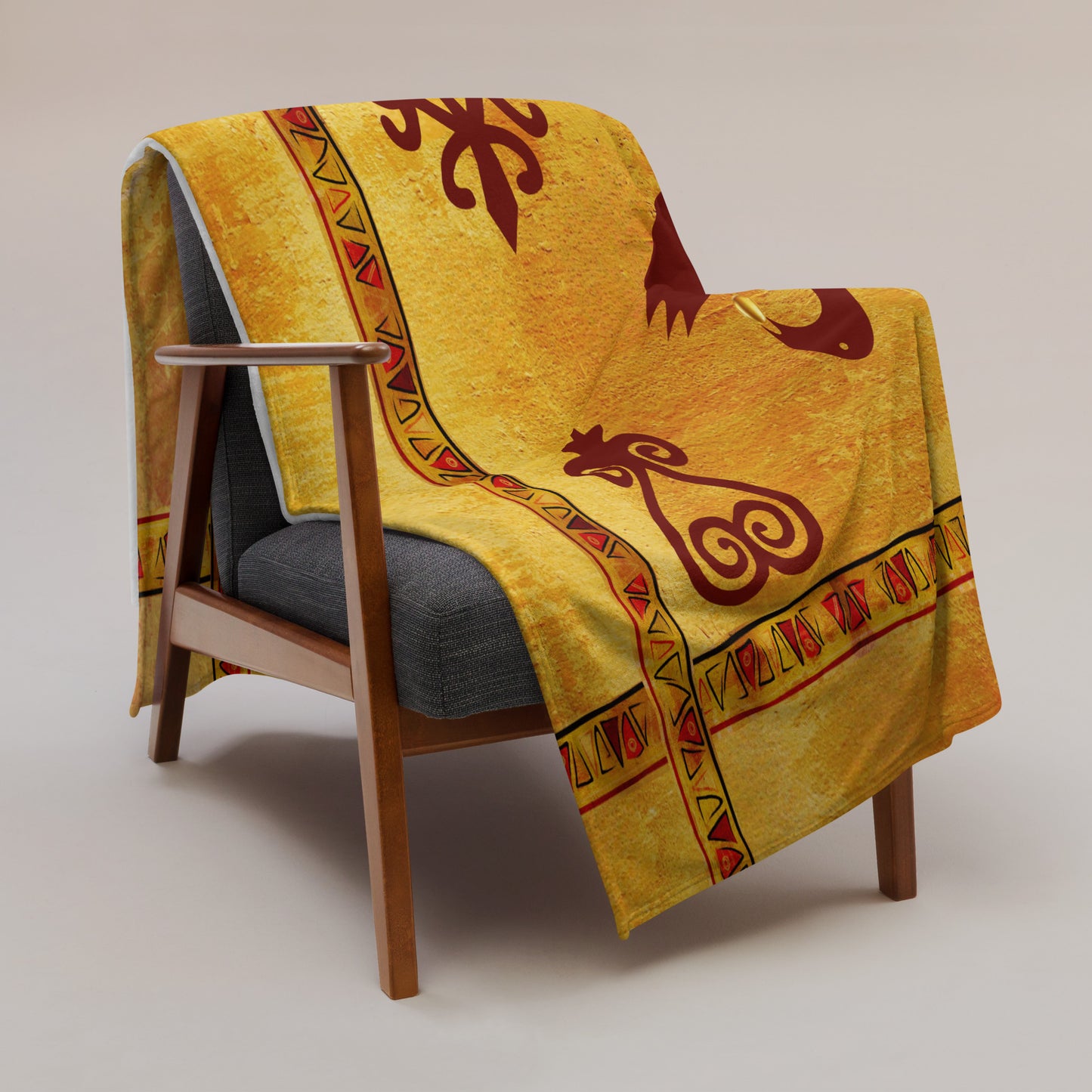 LOVE Africa Throw Blanket – Adinkra Symbol Design