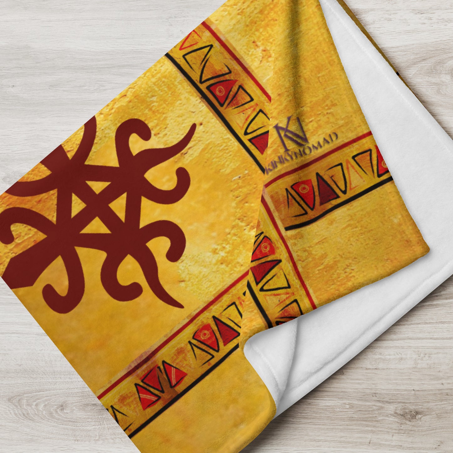 LOVE Africa Throw Blanket – Adinkra Symbol Design